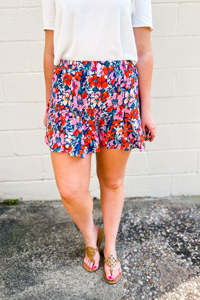 Go With The Flow Floral Shorts