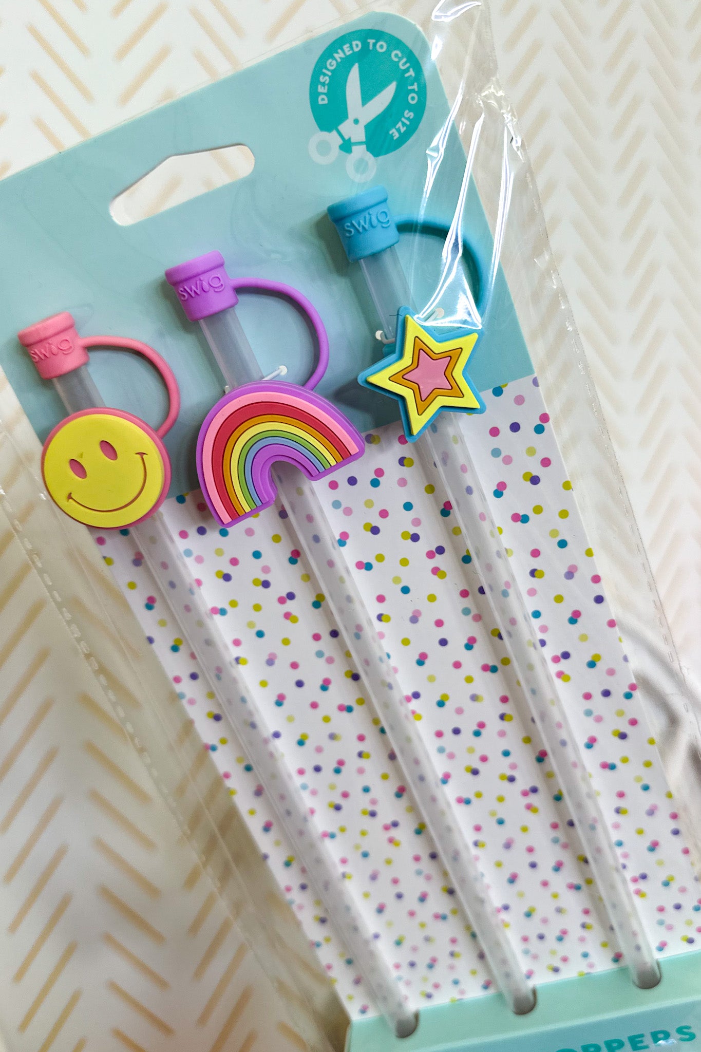 Swig Oh Happy Day Straw Topper Set