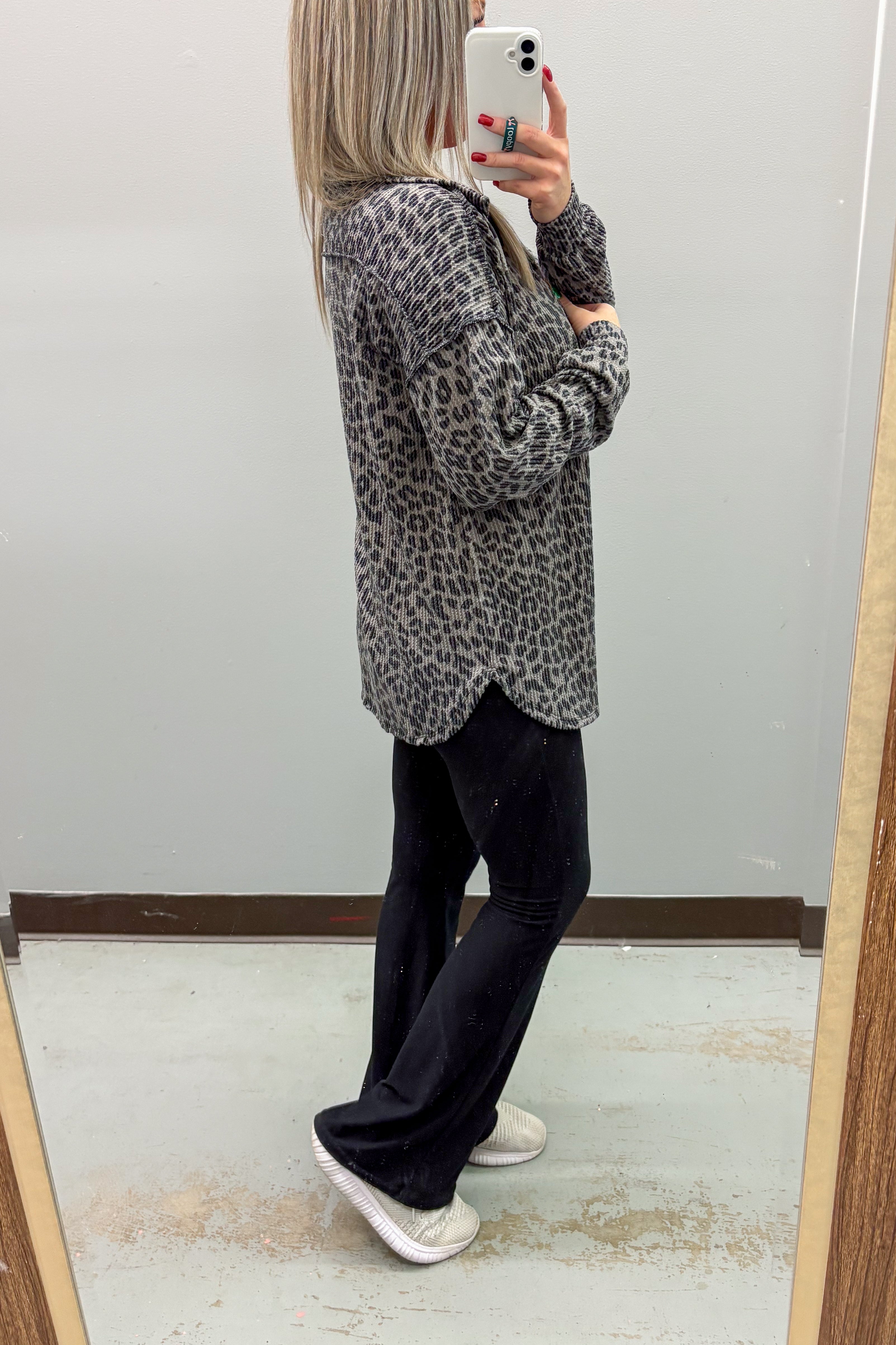 Spotted Chic Leopard Button Down Top