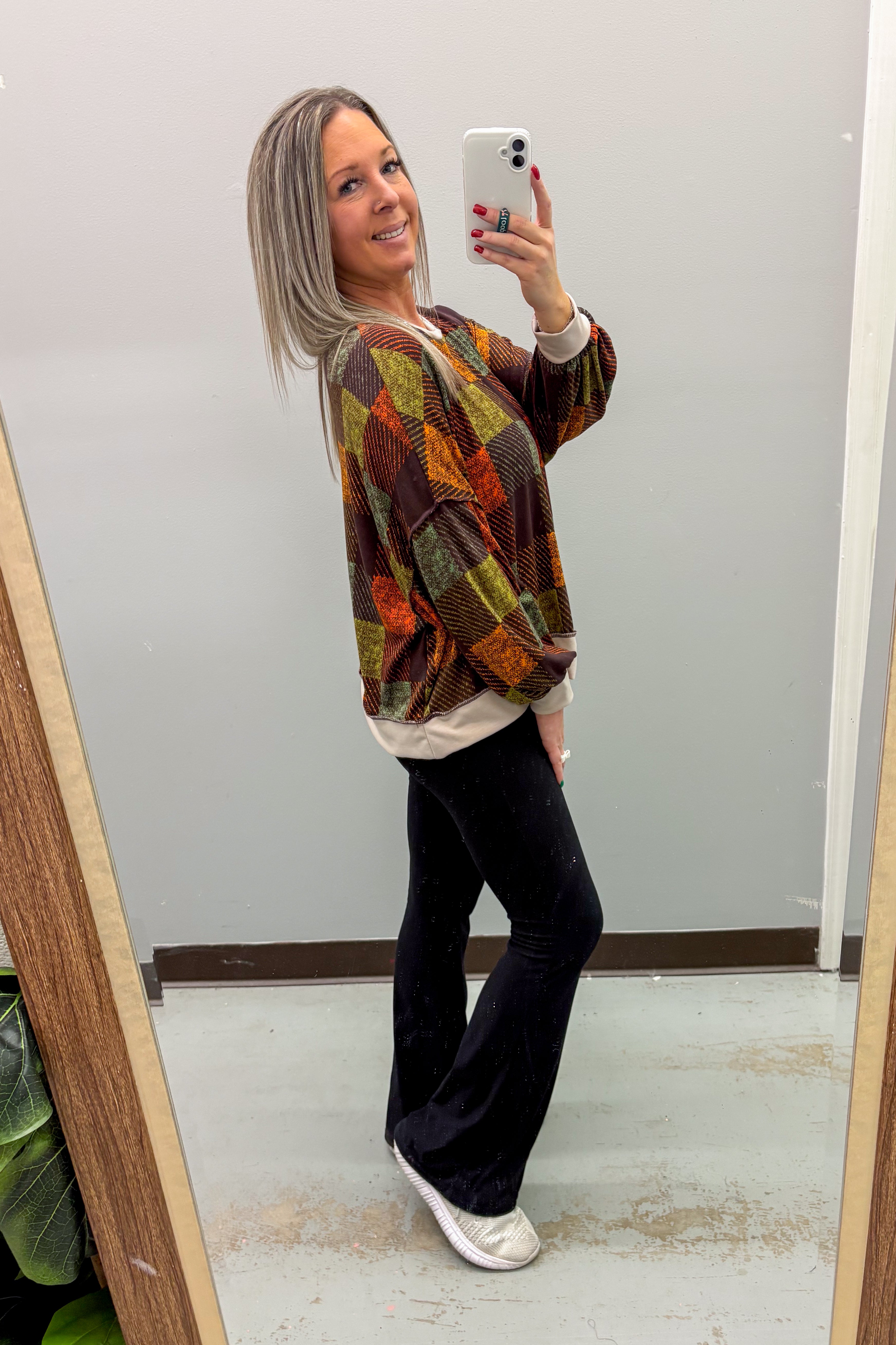 Checking It Out Pullover Top