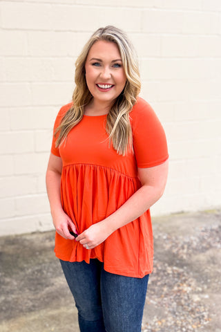 DEAL | Jana Babydoll Top, Ash Copper