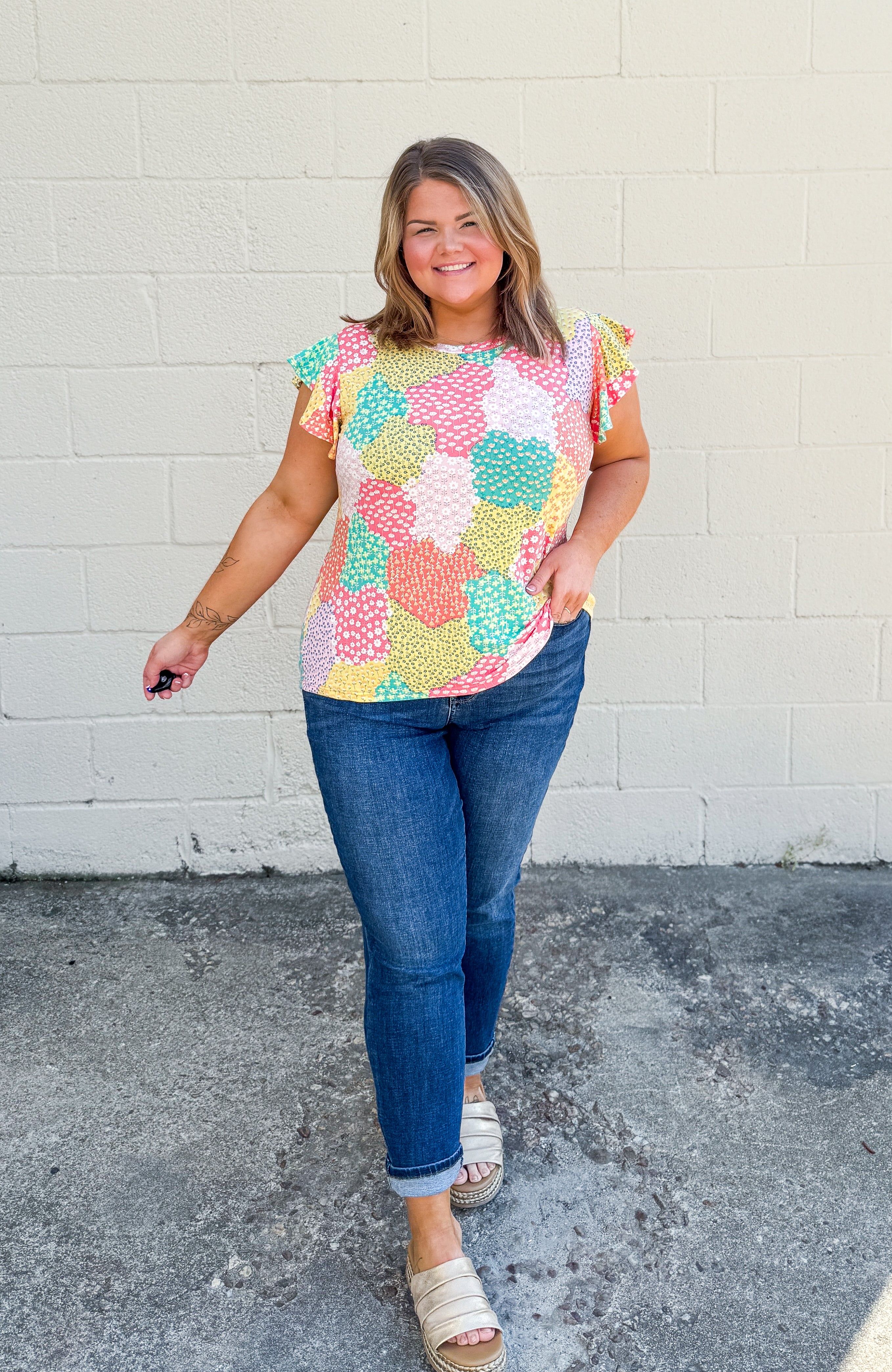 Colors Of Summer Floral Top