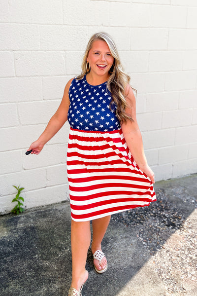 American Girl Patriotic Babydoll Dress