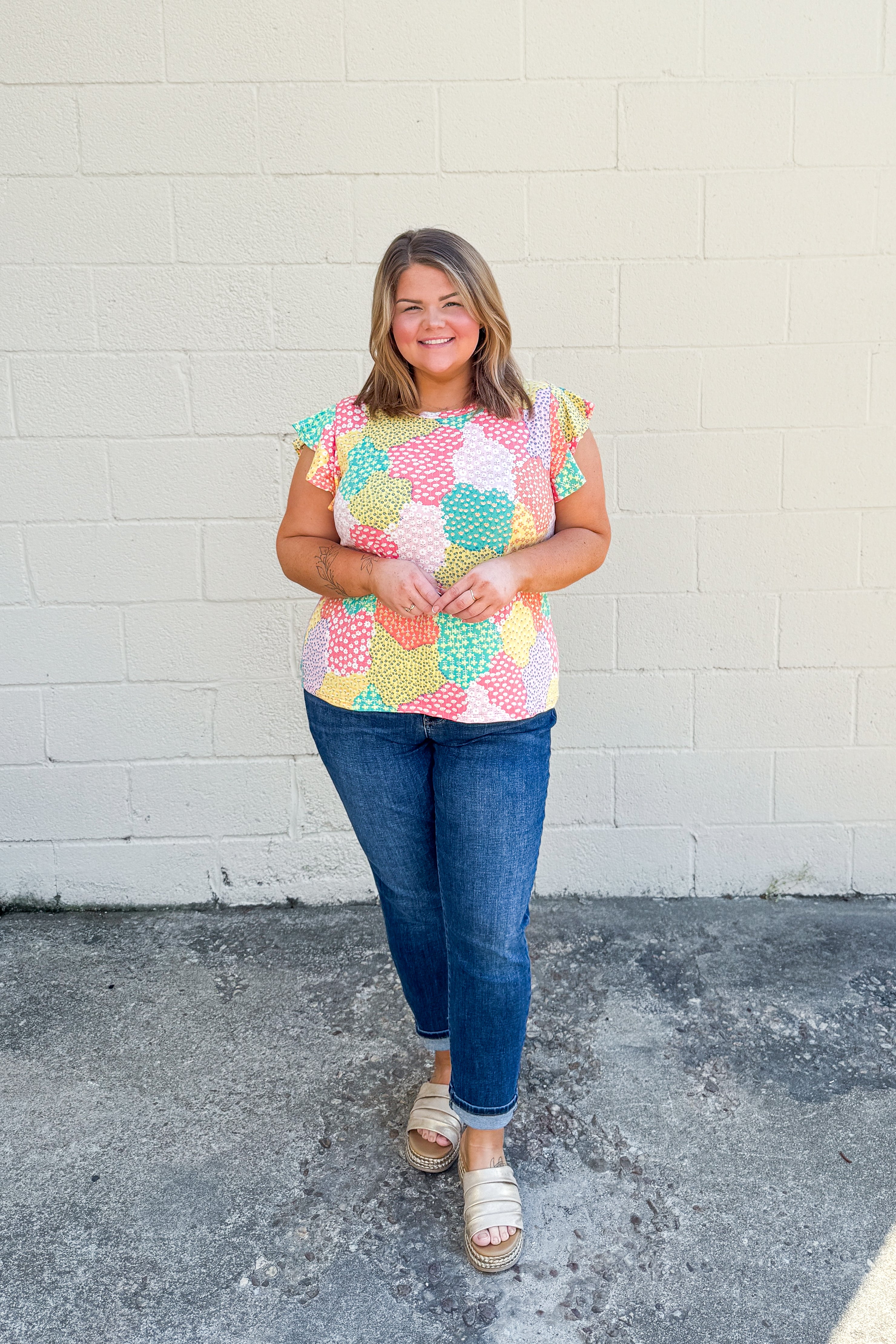 Colors Of Summer Floral Top