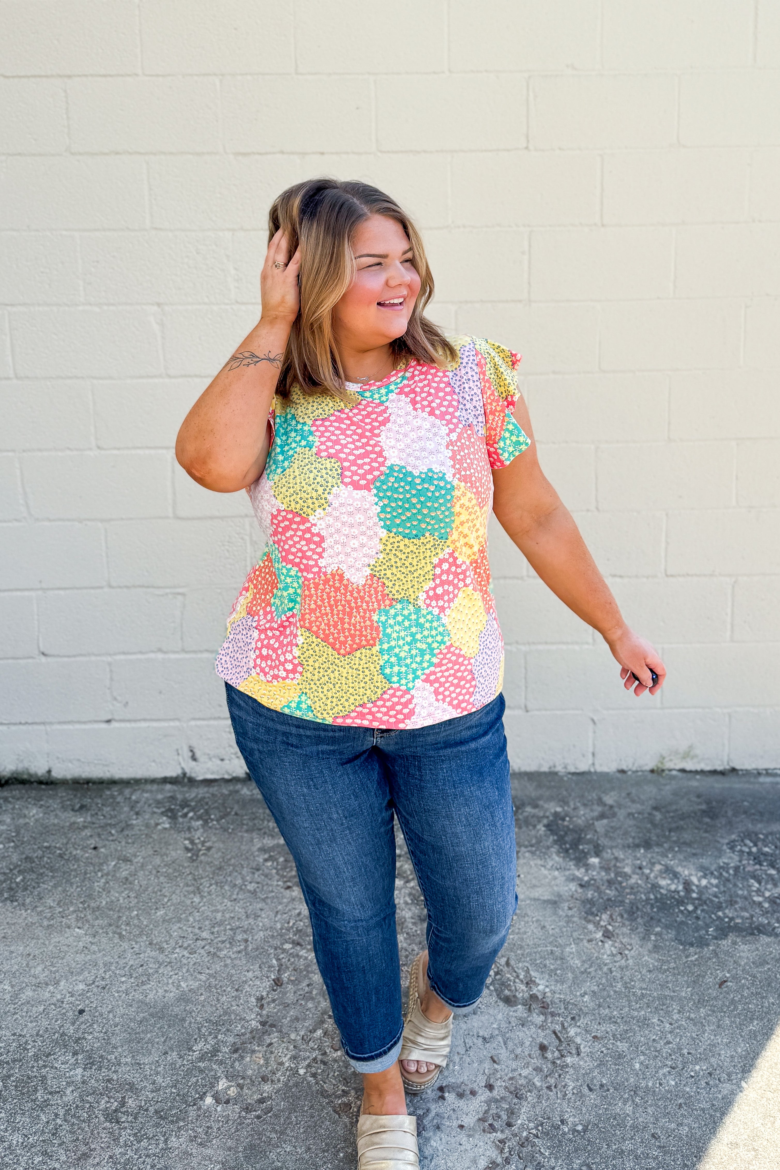 Colors Of Summer Floral Top