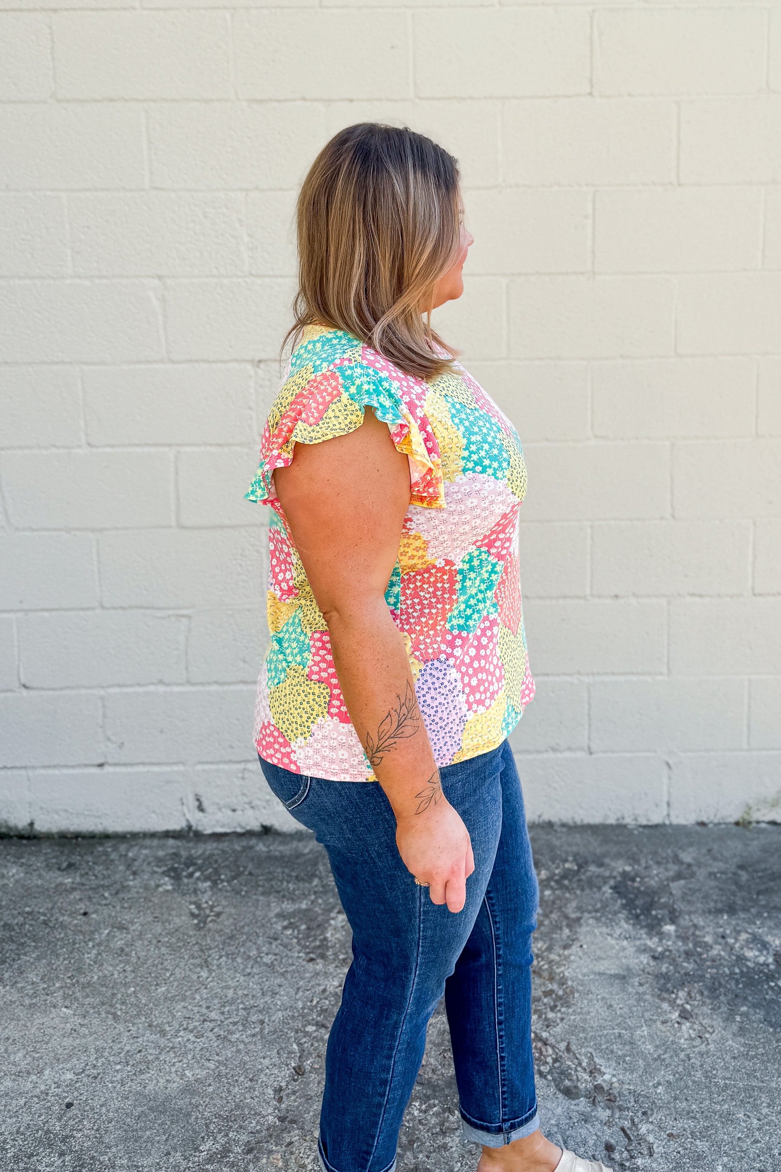 Colors Of Summer Floral Top