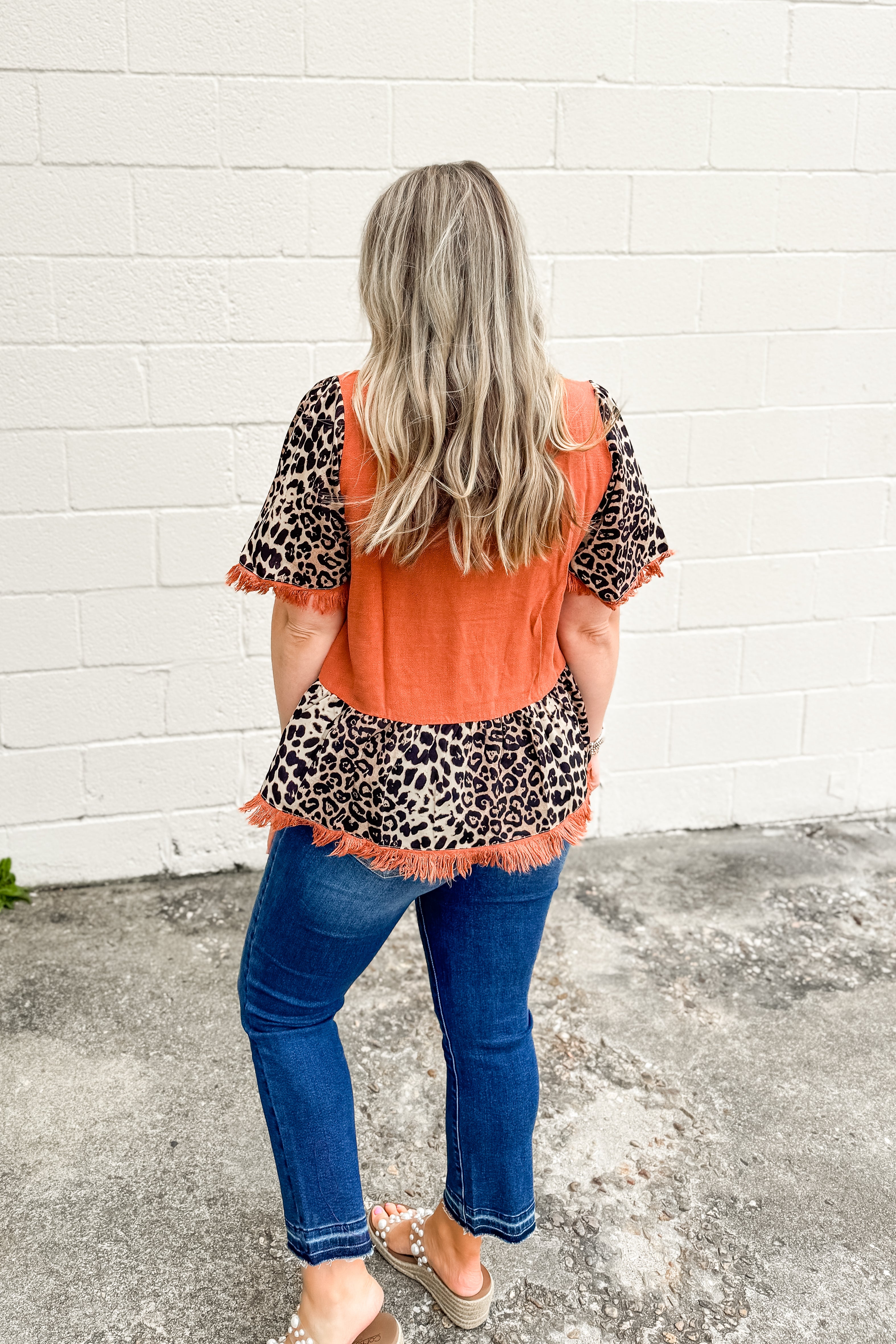 Wild Rust Vibes Leopard Top