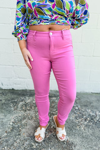 YMI Hyperstretch Skinny Jeans, Flamingo