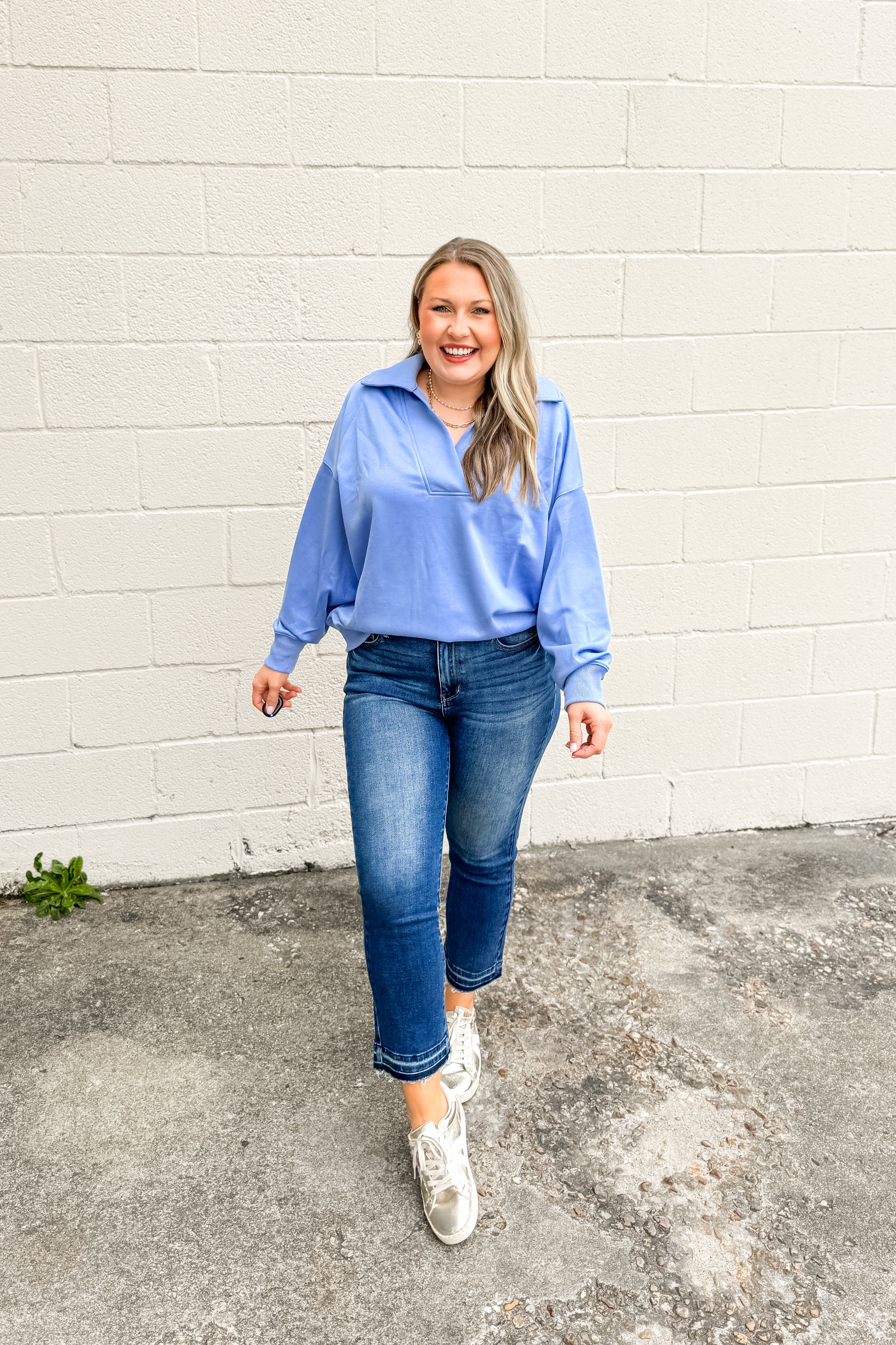 In My Element Pullover Top, Periwinkle