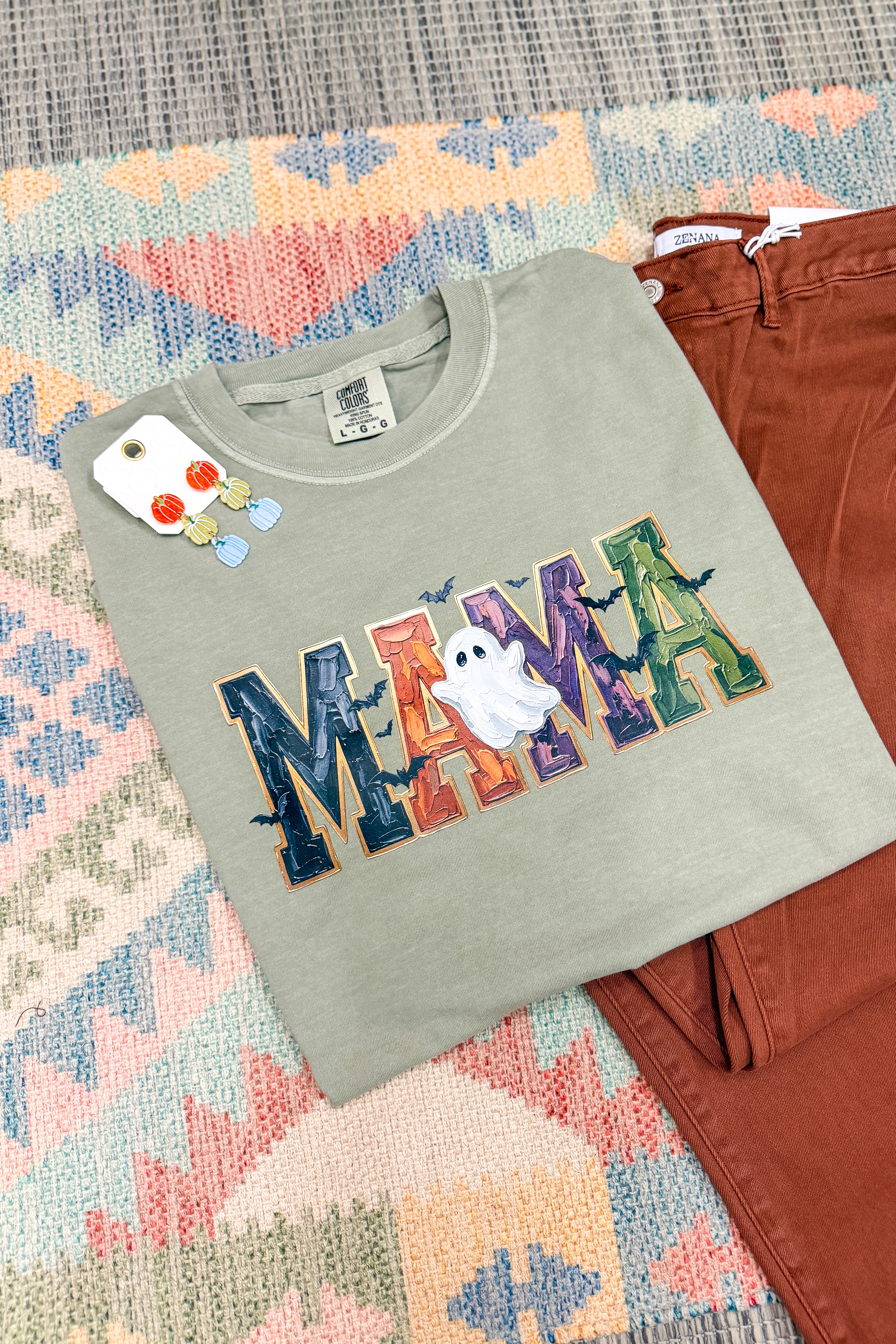 Halloween Mama Graphic Tee, Sandstone