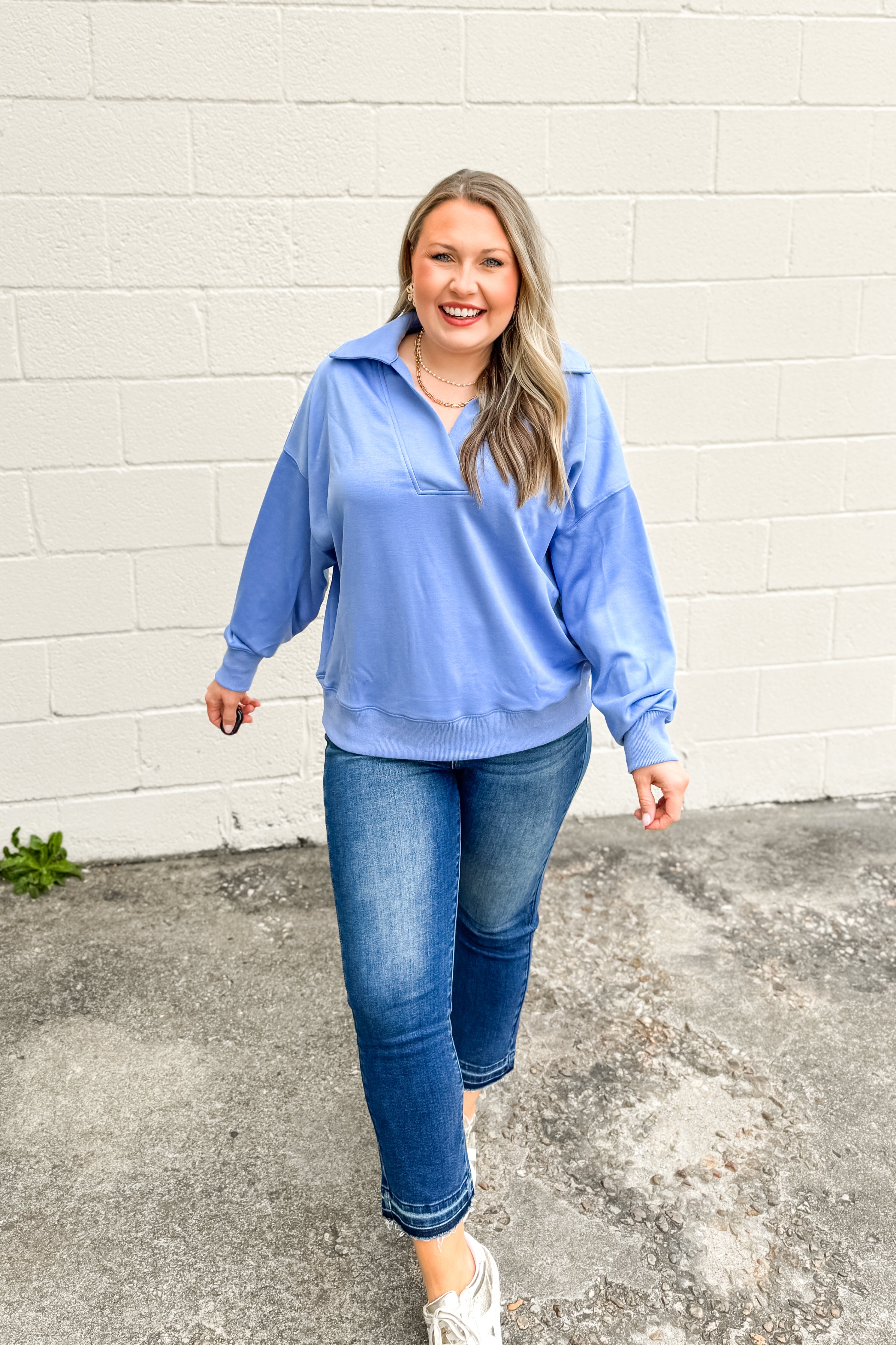 In My Element Pullover Top, Periwinkle