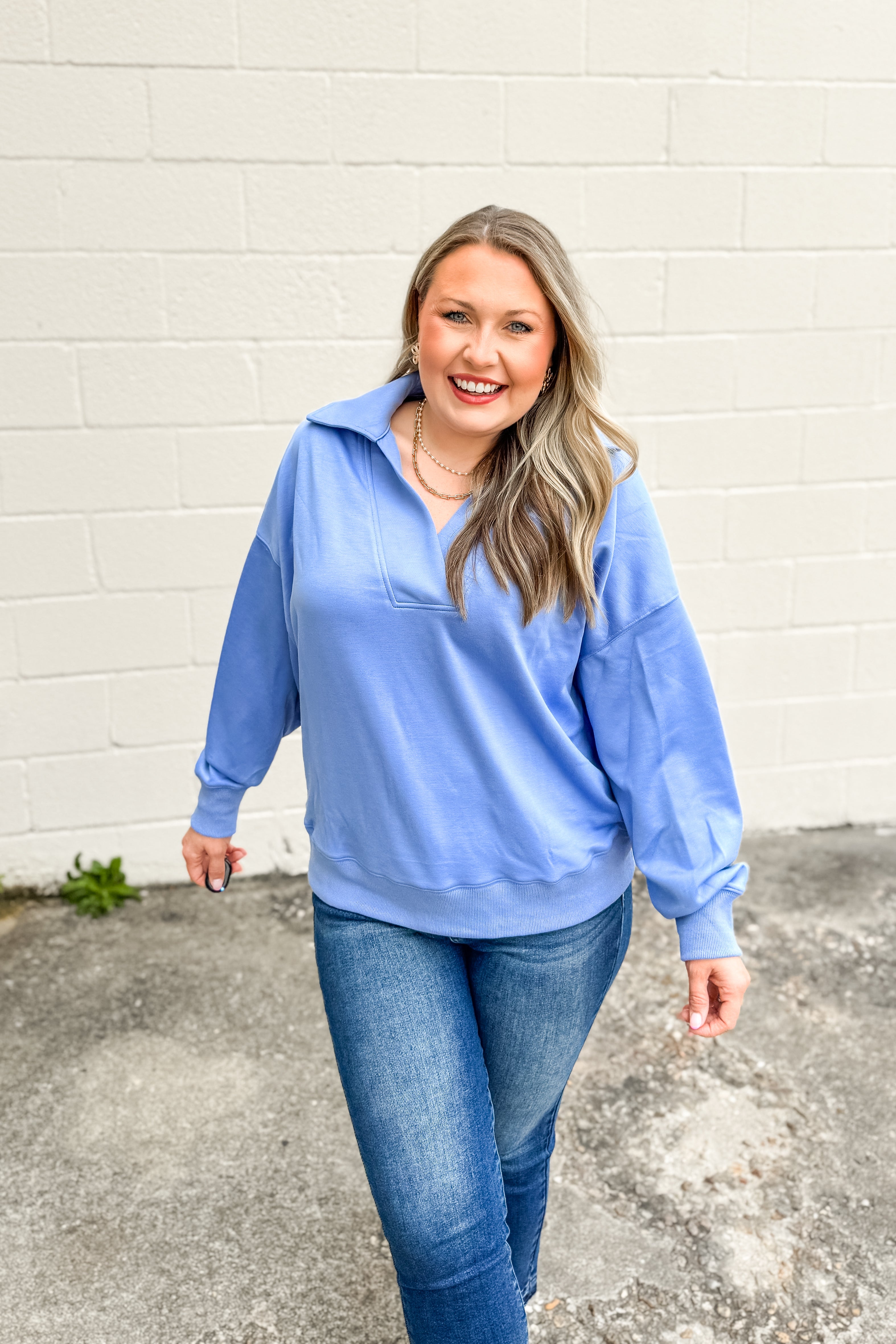 In My Element Pullover Top, Periwinkle