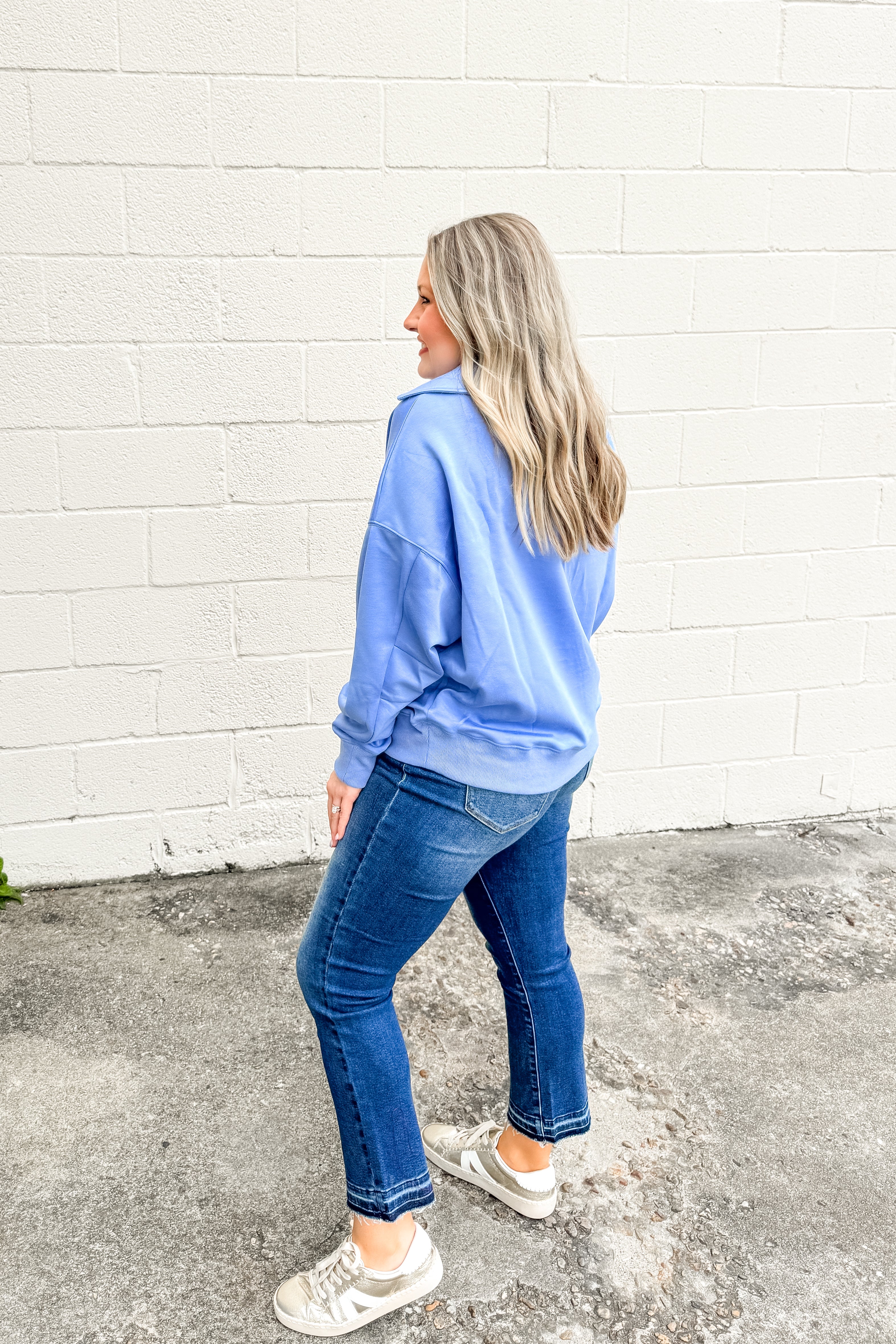In My Element Pullover Top, Periwinkle