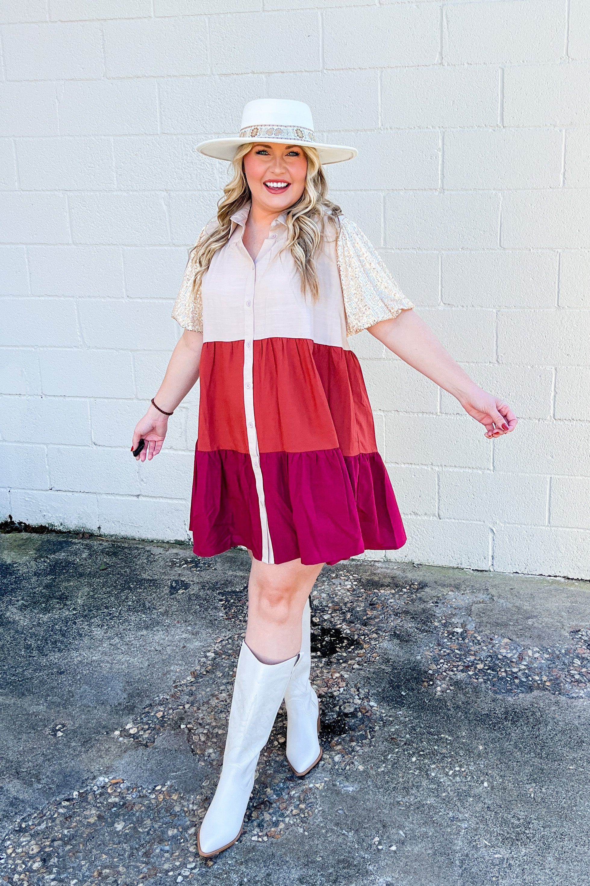 Hello Darling Color Block Dress