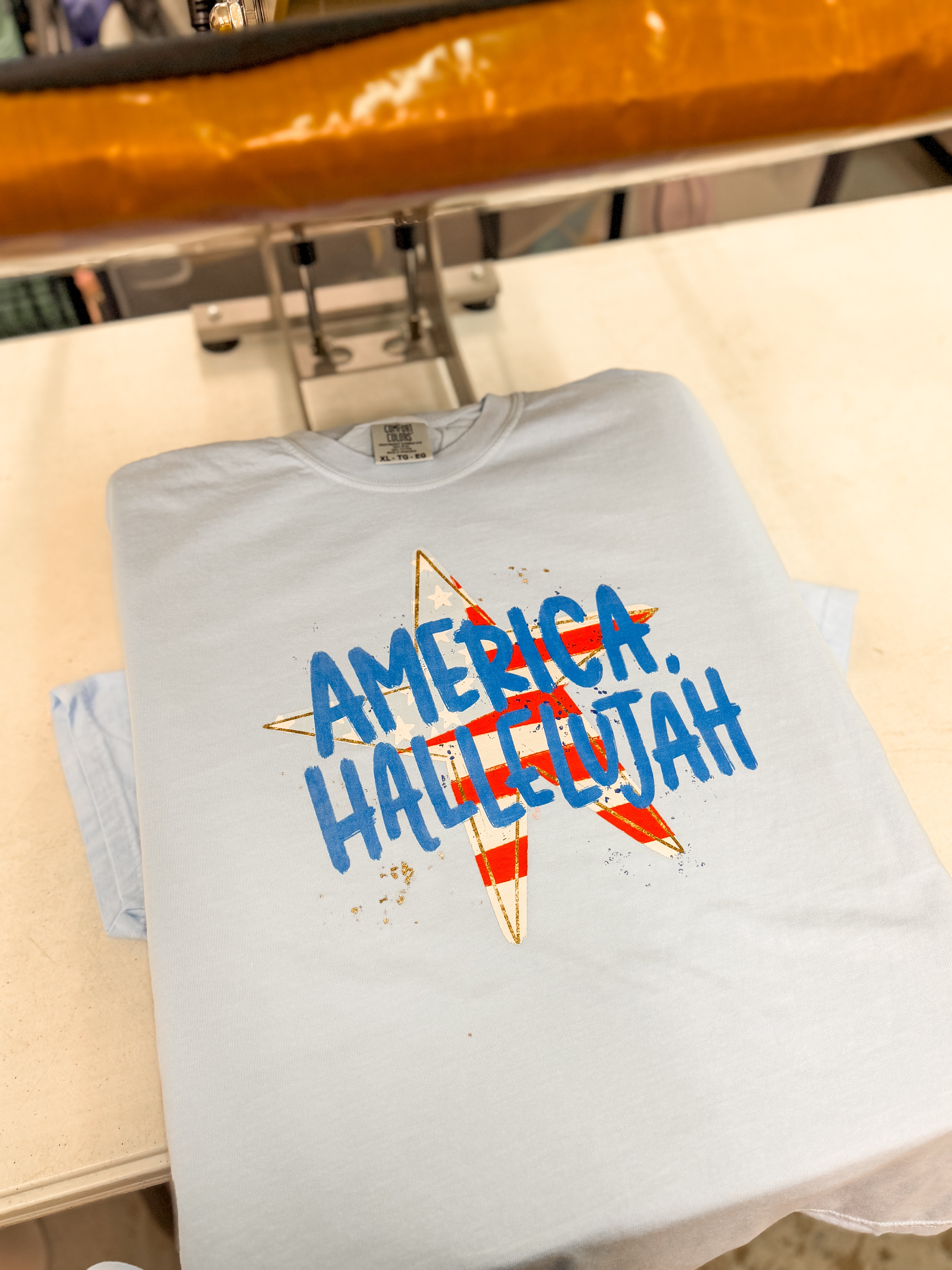 PREORDER: America Hallelujah Graphic Tee, Hydrangea