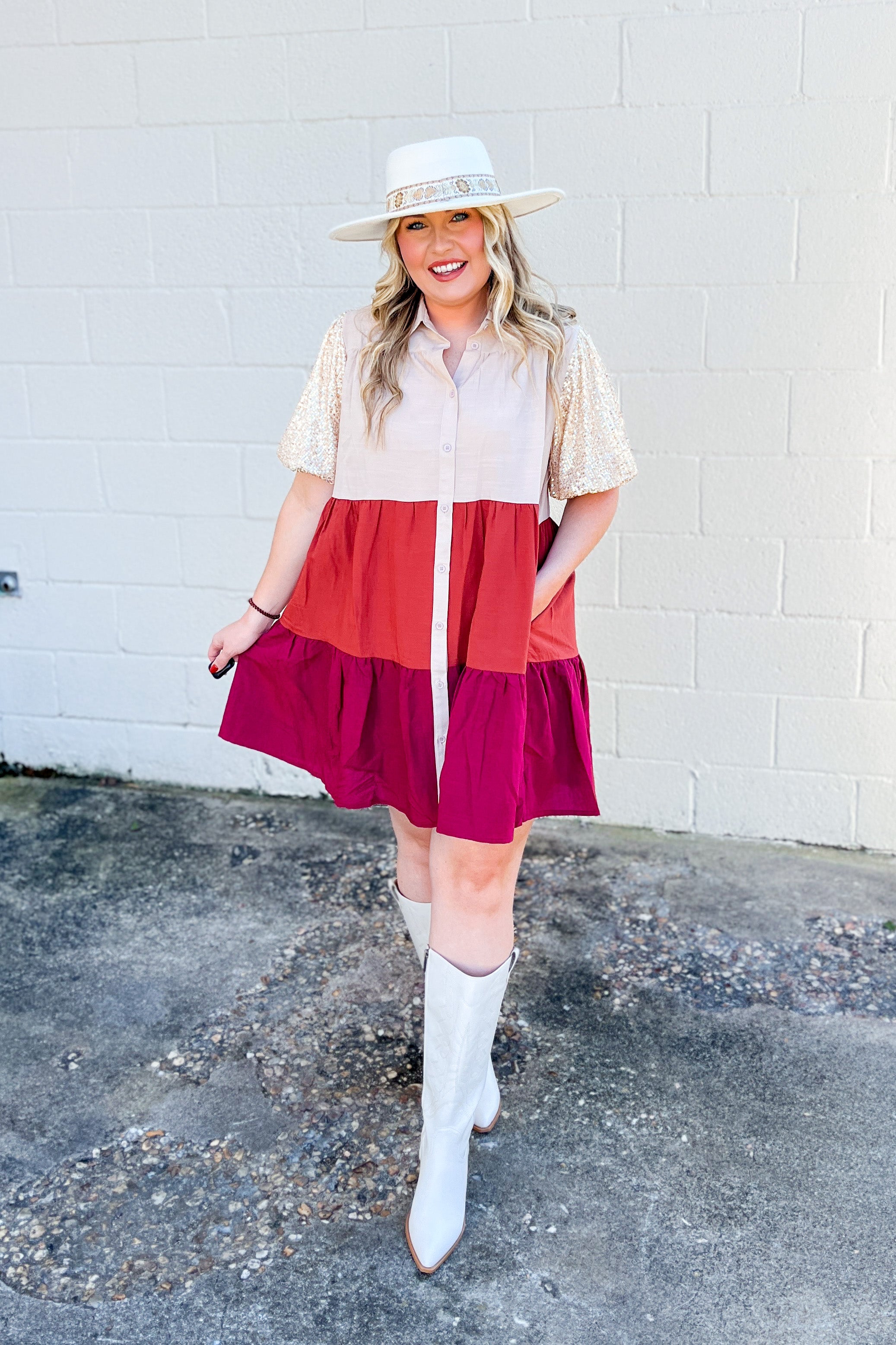 Hello Darling Color Block Dress