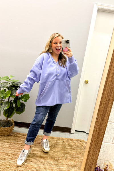 Bundle of Warmth Pullover Top, Periwinkle