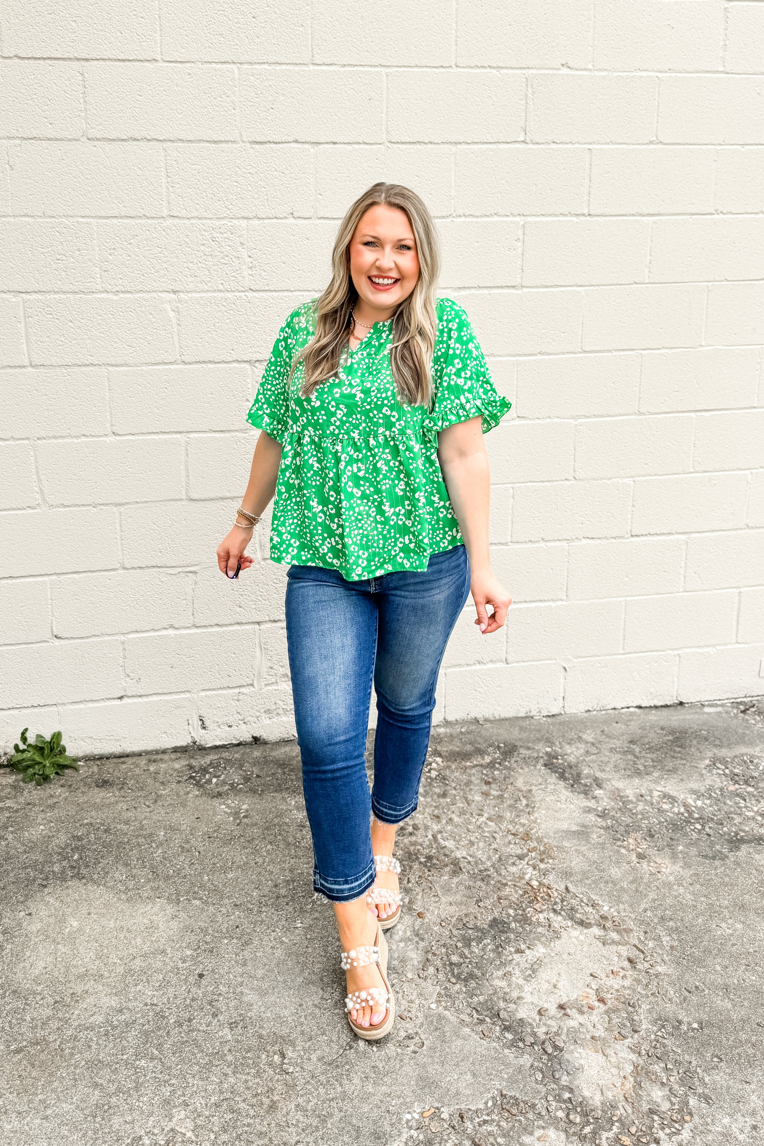 Emerald Breeze Leopard Top