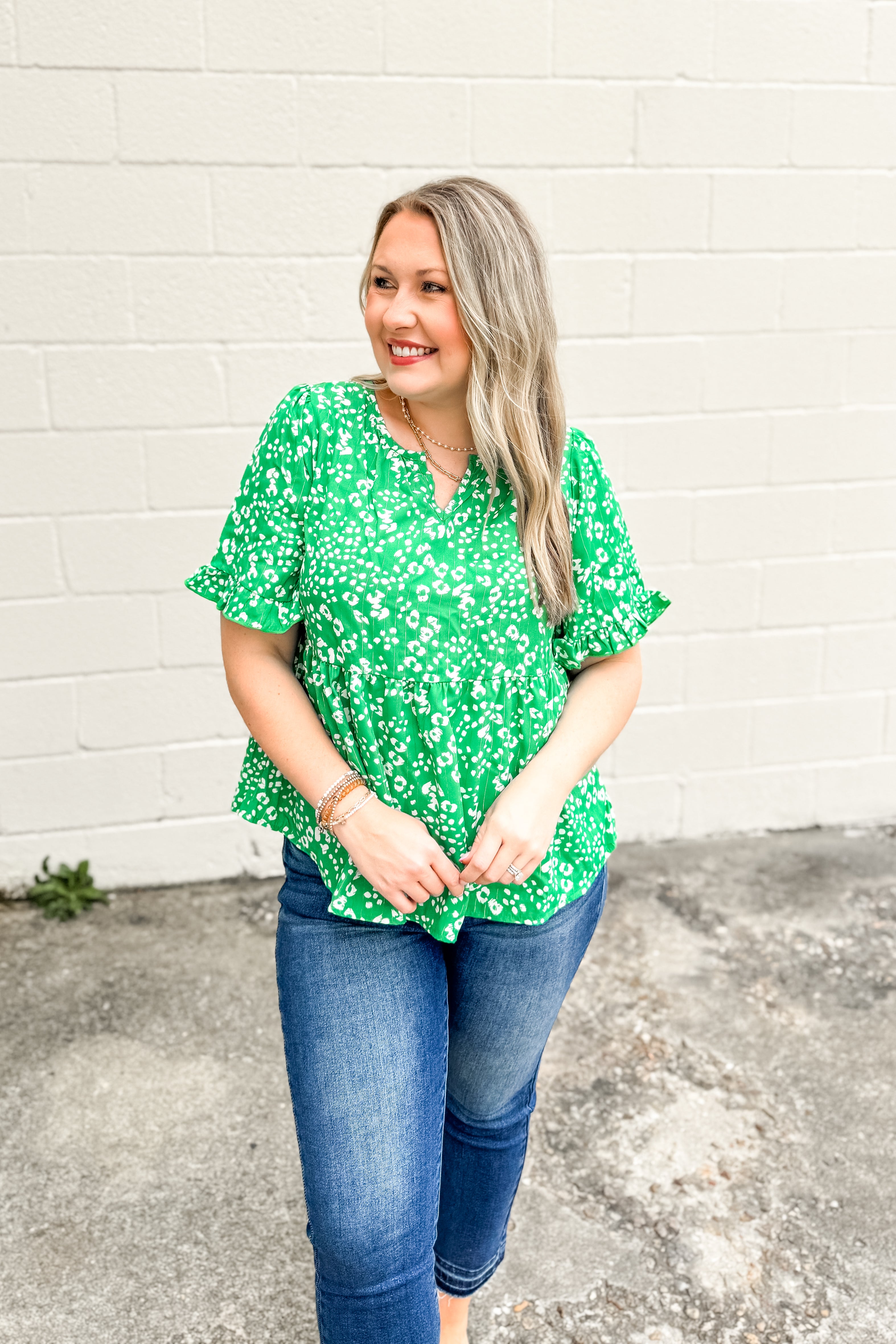 Emerald Breeze Leopard Top