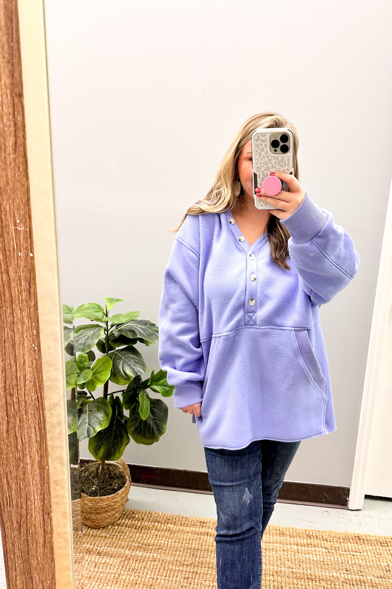 Bundle of Warmth Pullover Top, Periwinkle