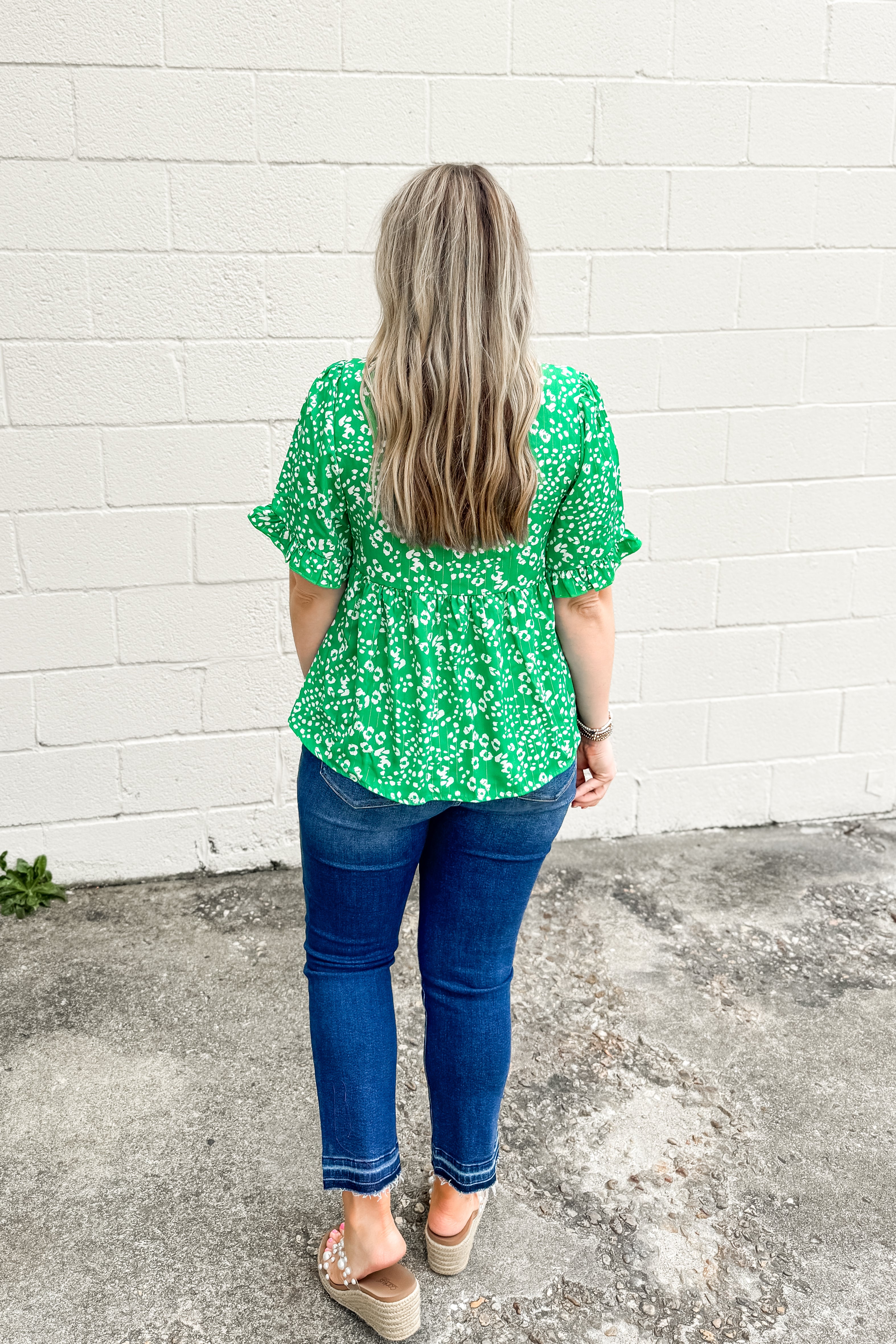 Emerald Breeze Leopard Top