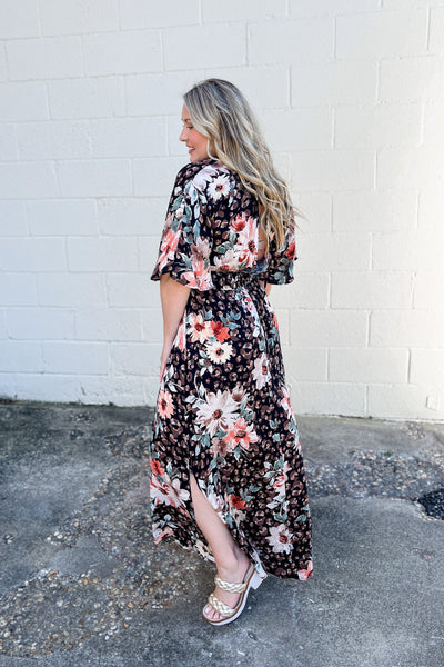Endless Attention Floral Spotted Maxi Dress