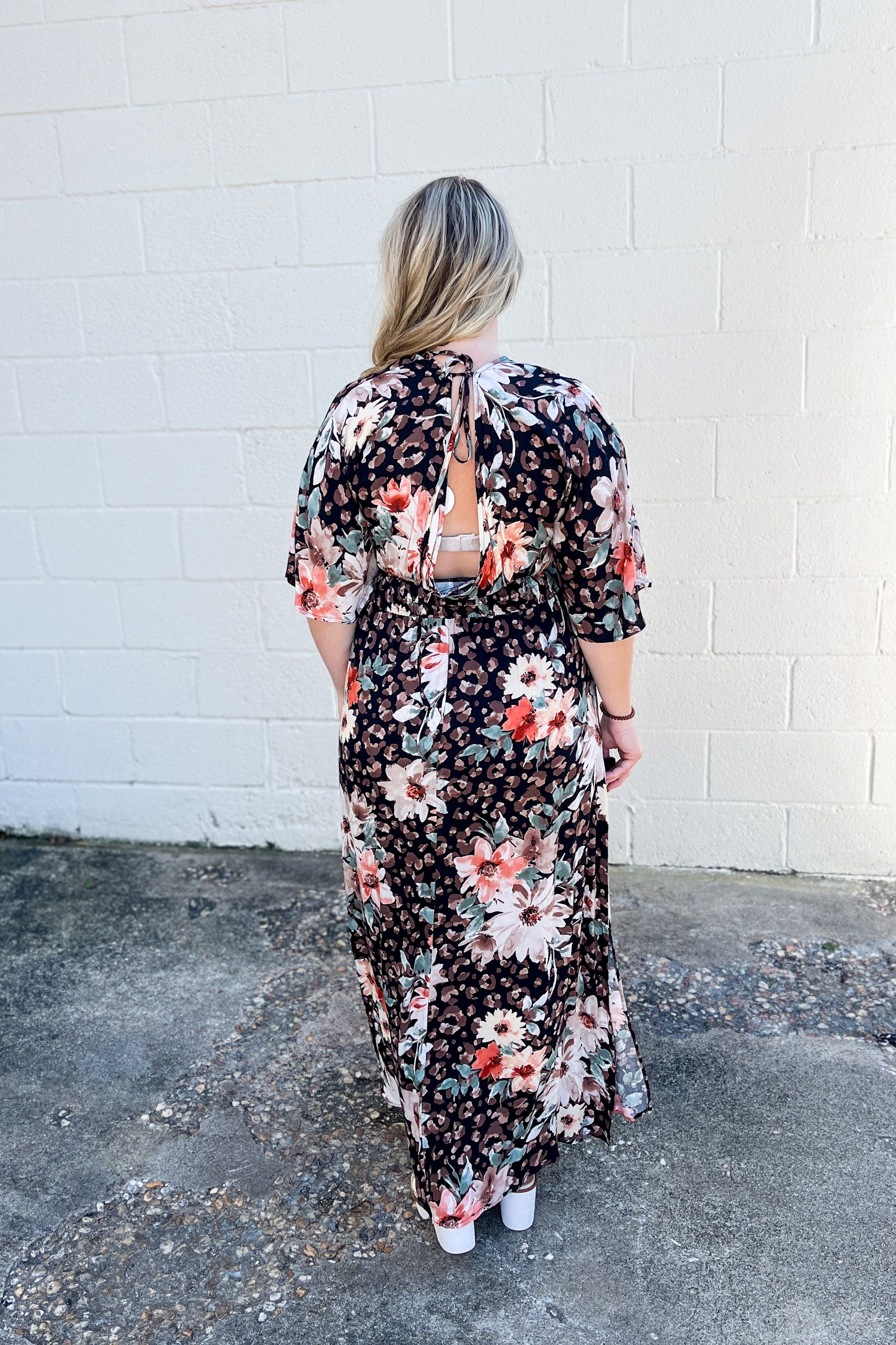 Endless Attention Floral Spotted Maxi Dress