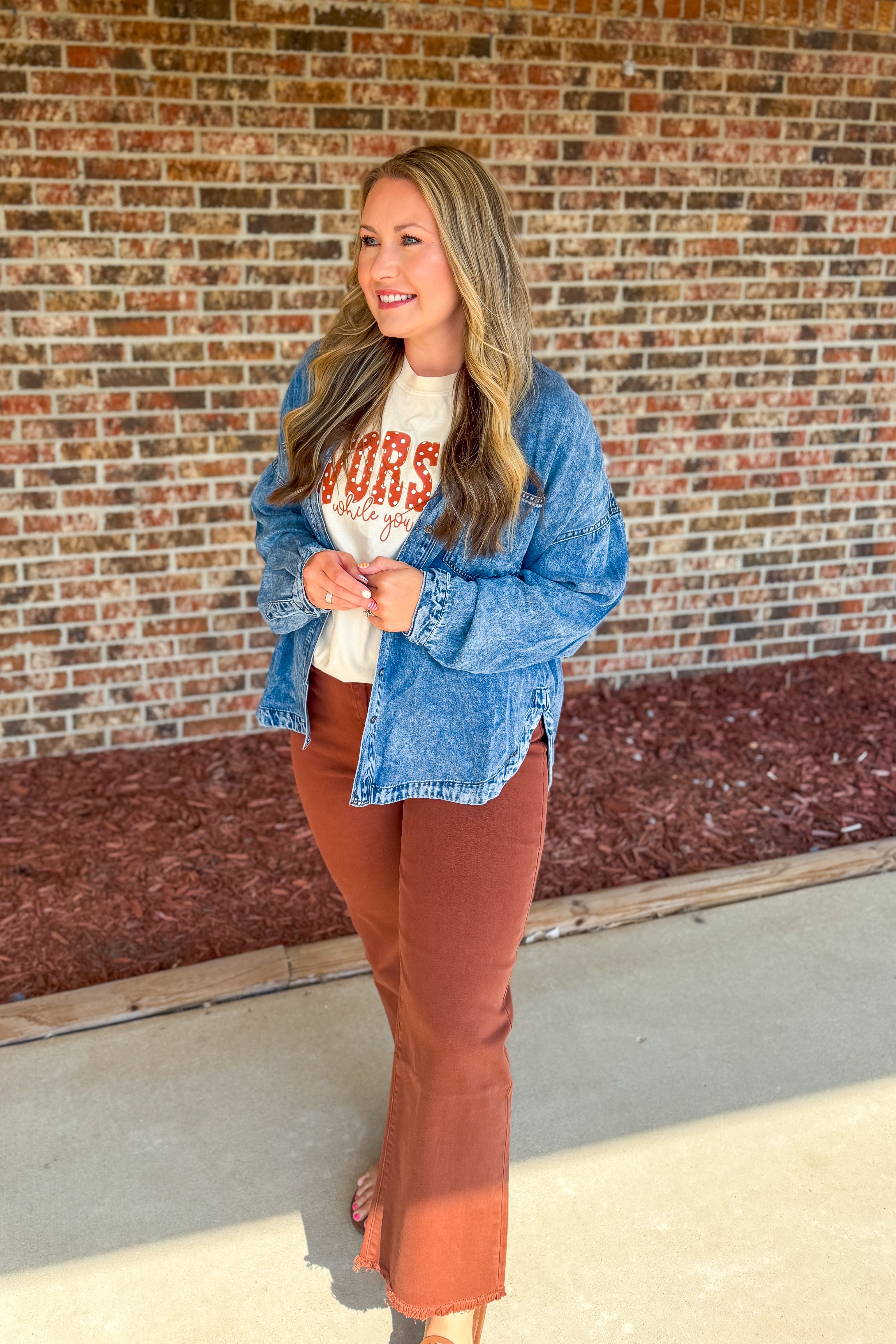 Harper Denim Top