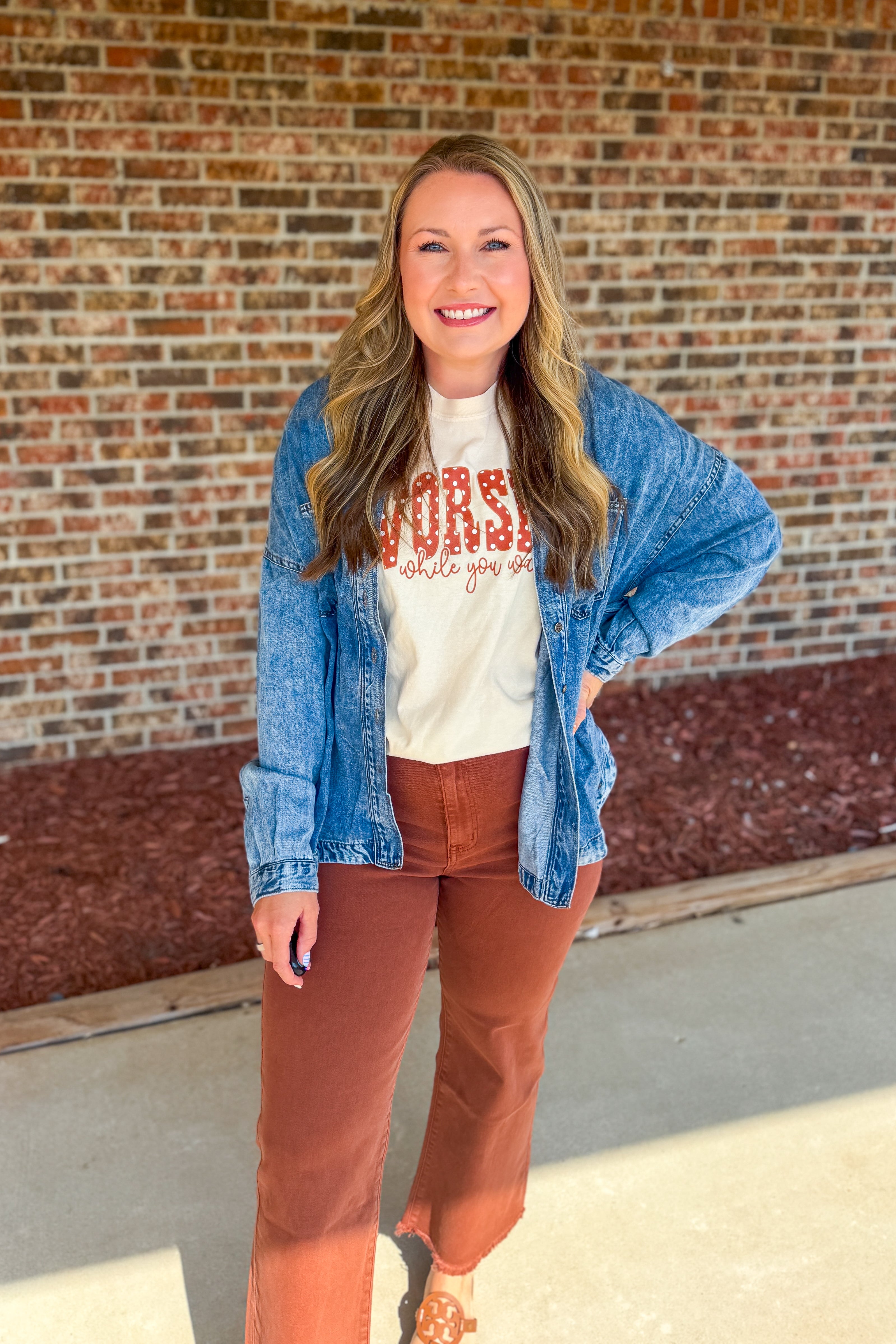 Harper Denim Top