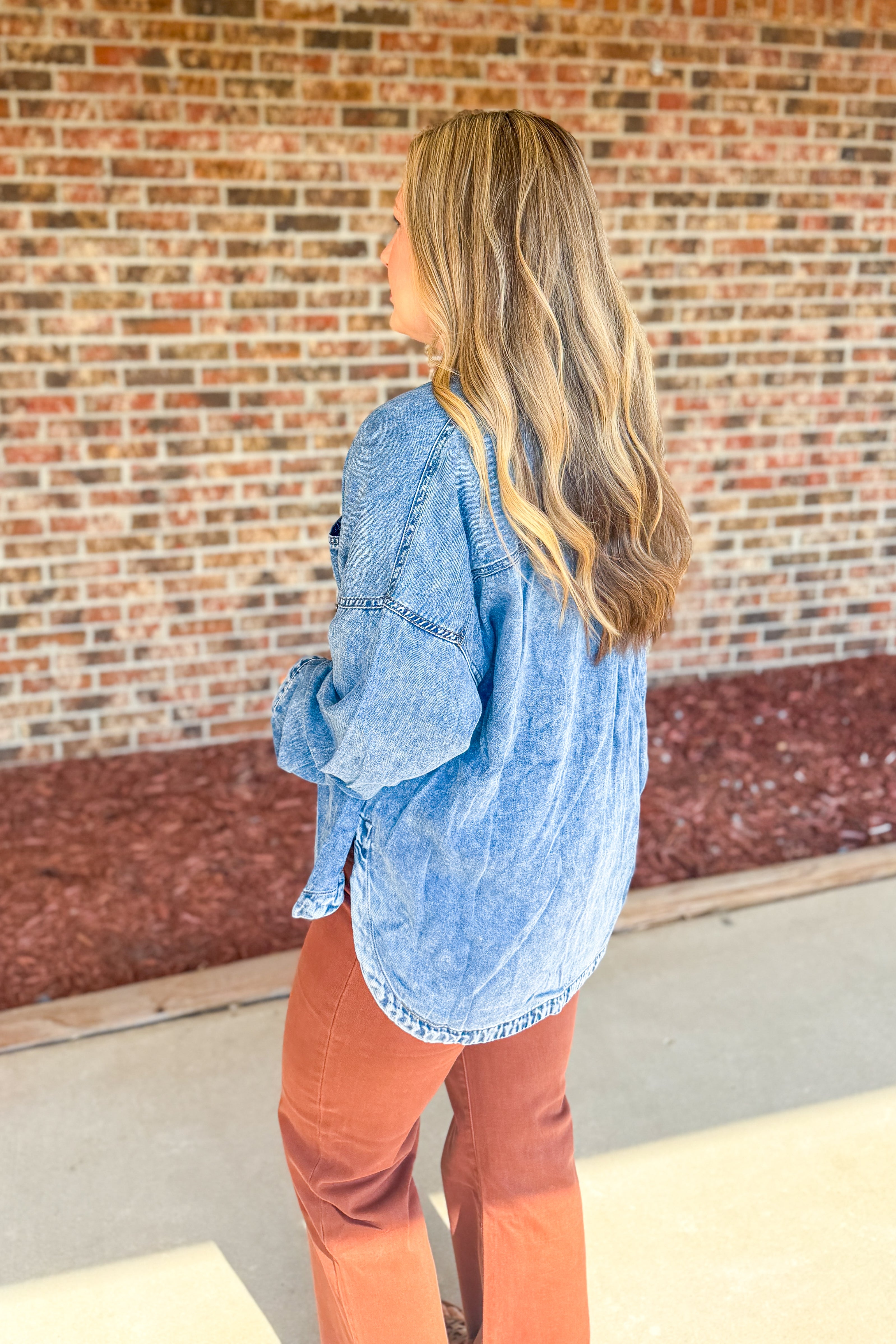 Harper Denim Top