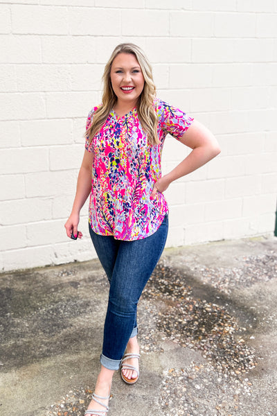 RESTOCK | Pop of Charm Floral Top
