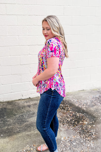 RESTOCK | Pop of Charm Floral Top
