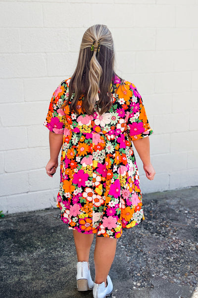 That's So Groovy Floral Dress