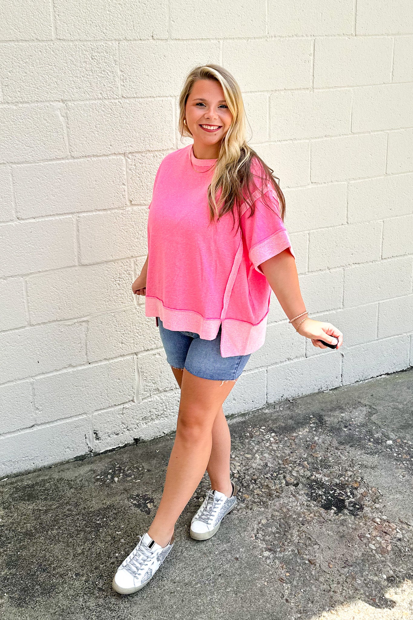 Staying Comfy Top, Fuchsia