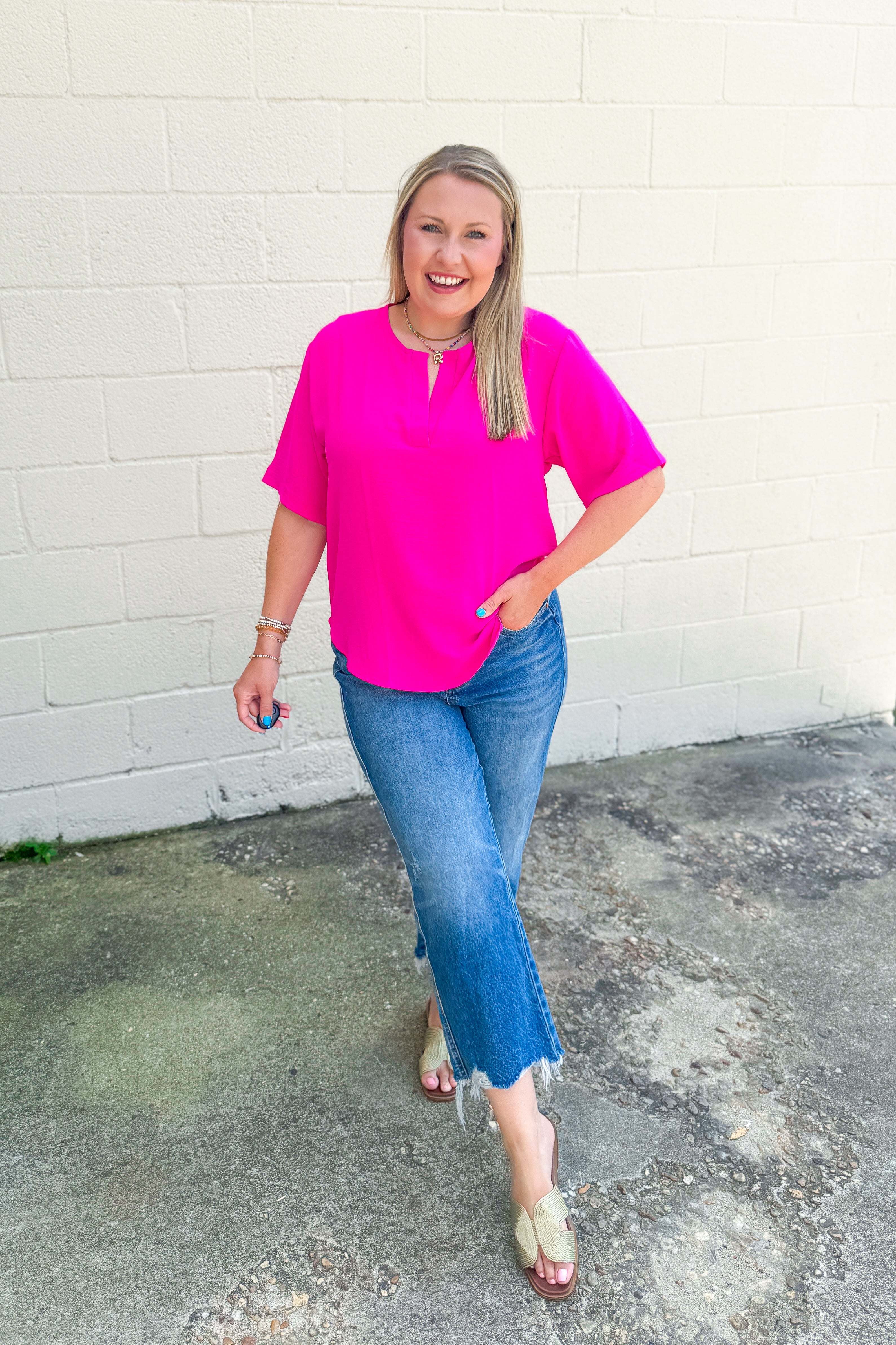 Style Staple Top, Fuchsia