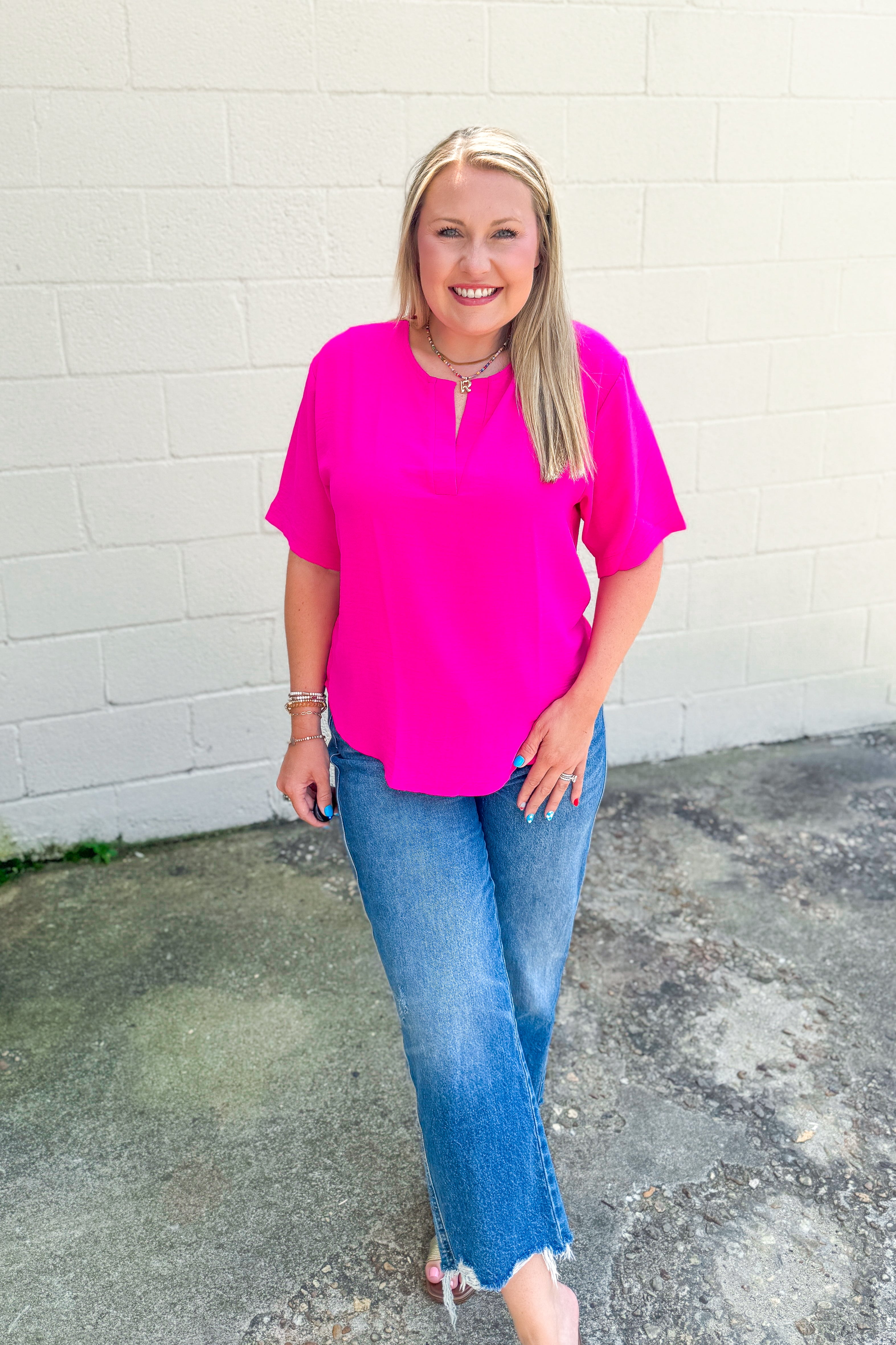 Style Staple Top, Fuchsia