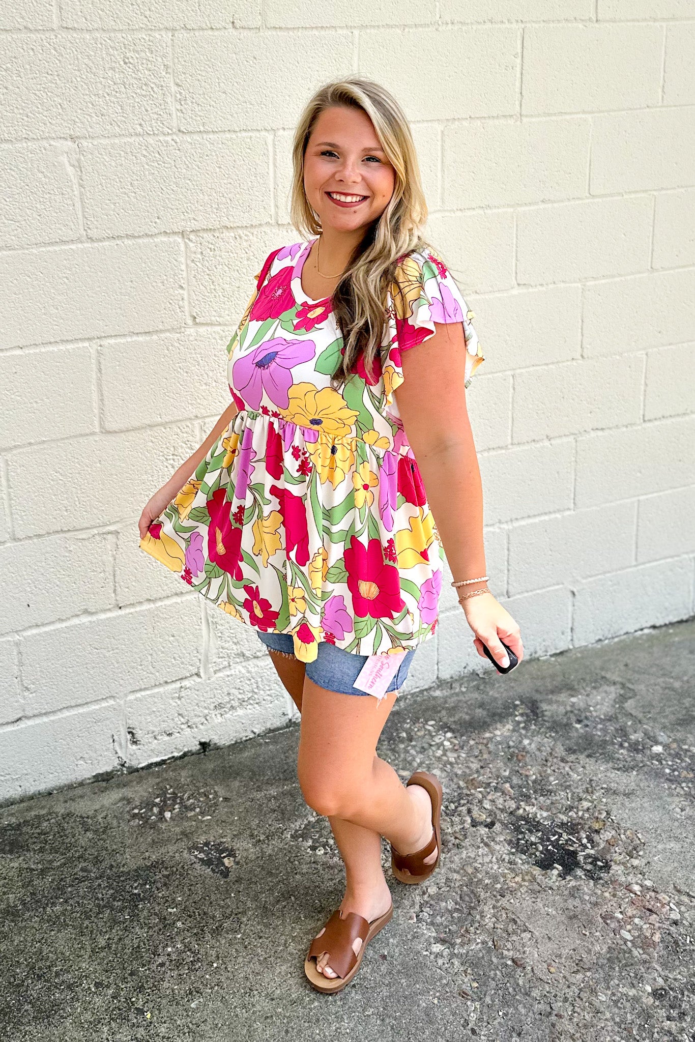 Look At The Blooms Floral Babydoll Top