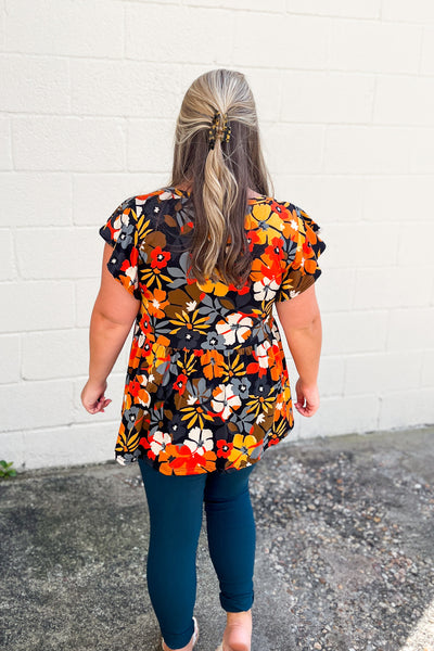 Falling For It Floral Babydoll Top