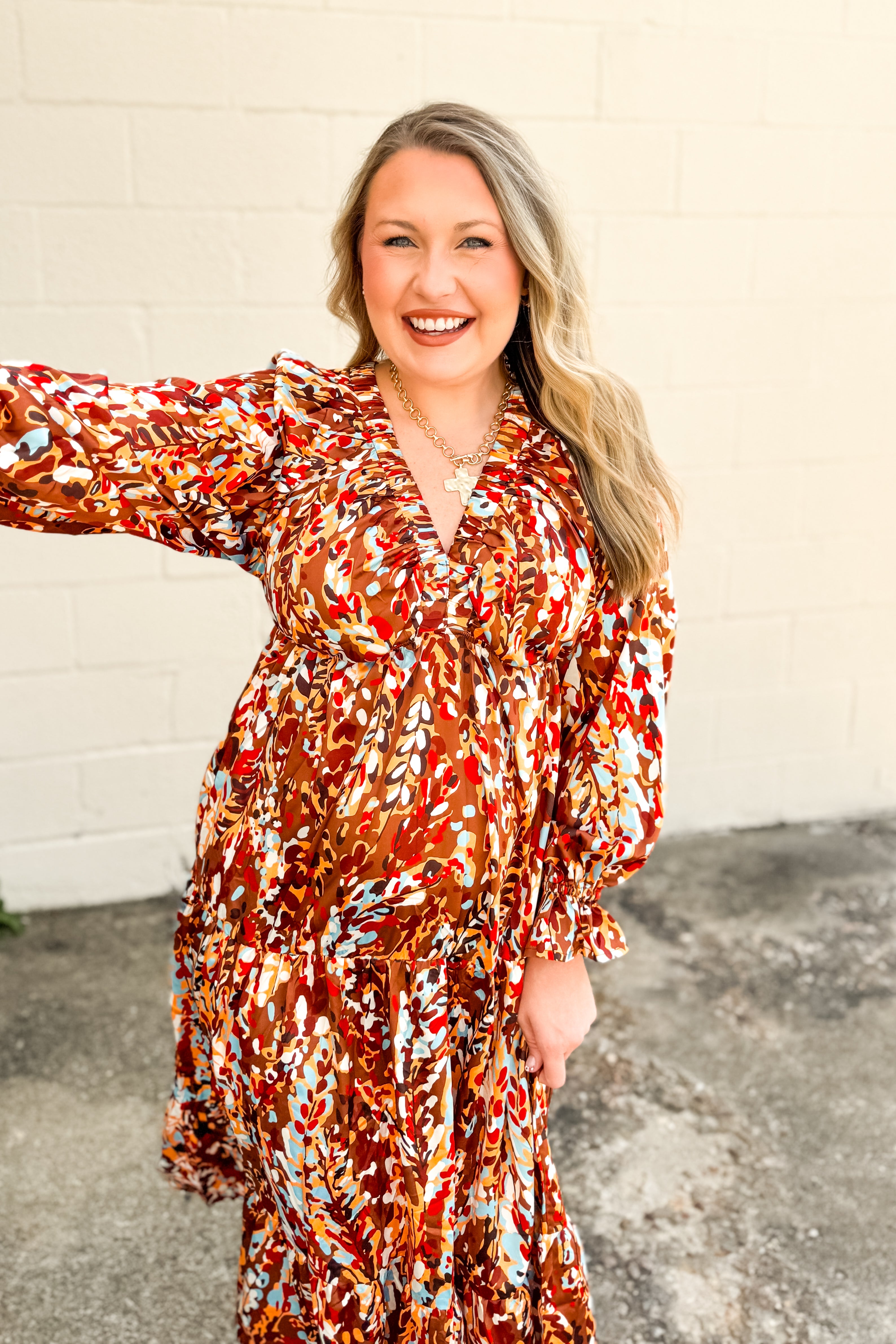 Golden Garden Maxi Dress