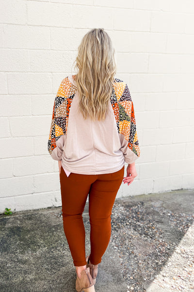 RESTOCK | Cozy Creation Leopard Mix Sleeve Top