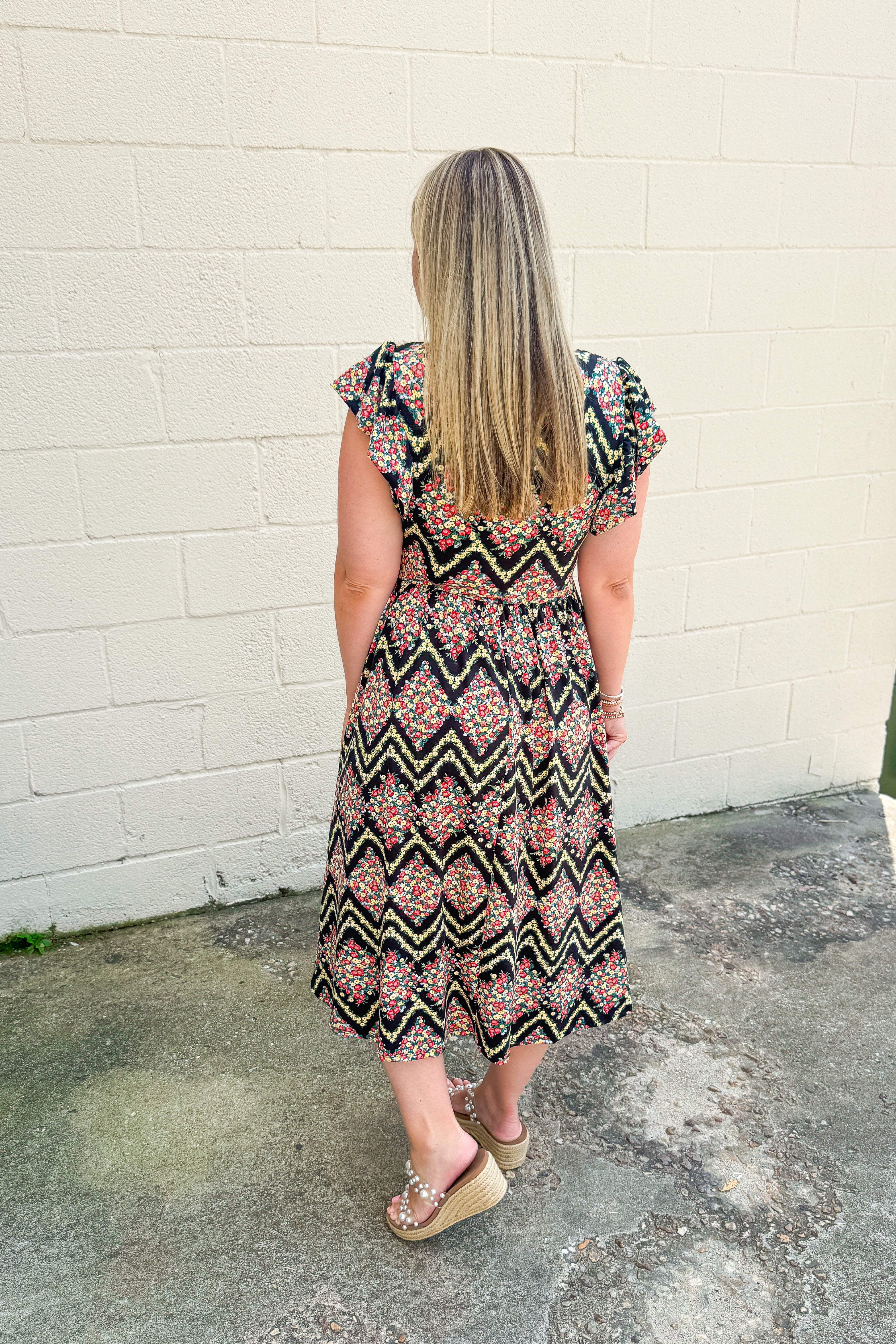 Pattern Play Floral Midi Dress