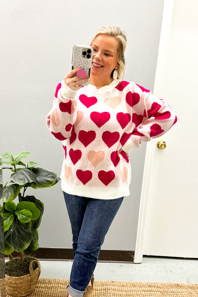 SALE | Oh My Hearts Sweater Top