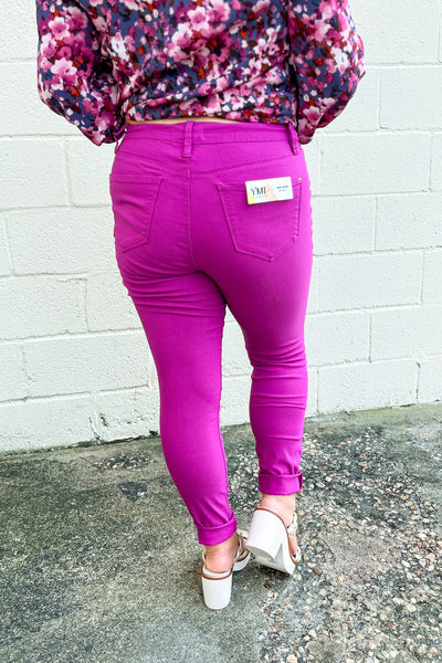 RESTOCK | YMI Hyperstretch Skinny Jeans, Berry Rose