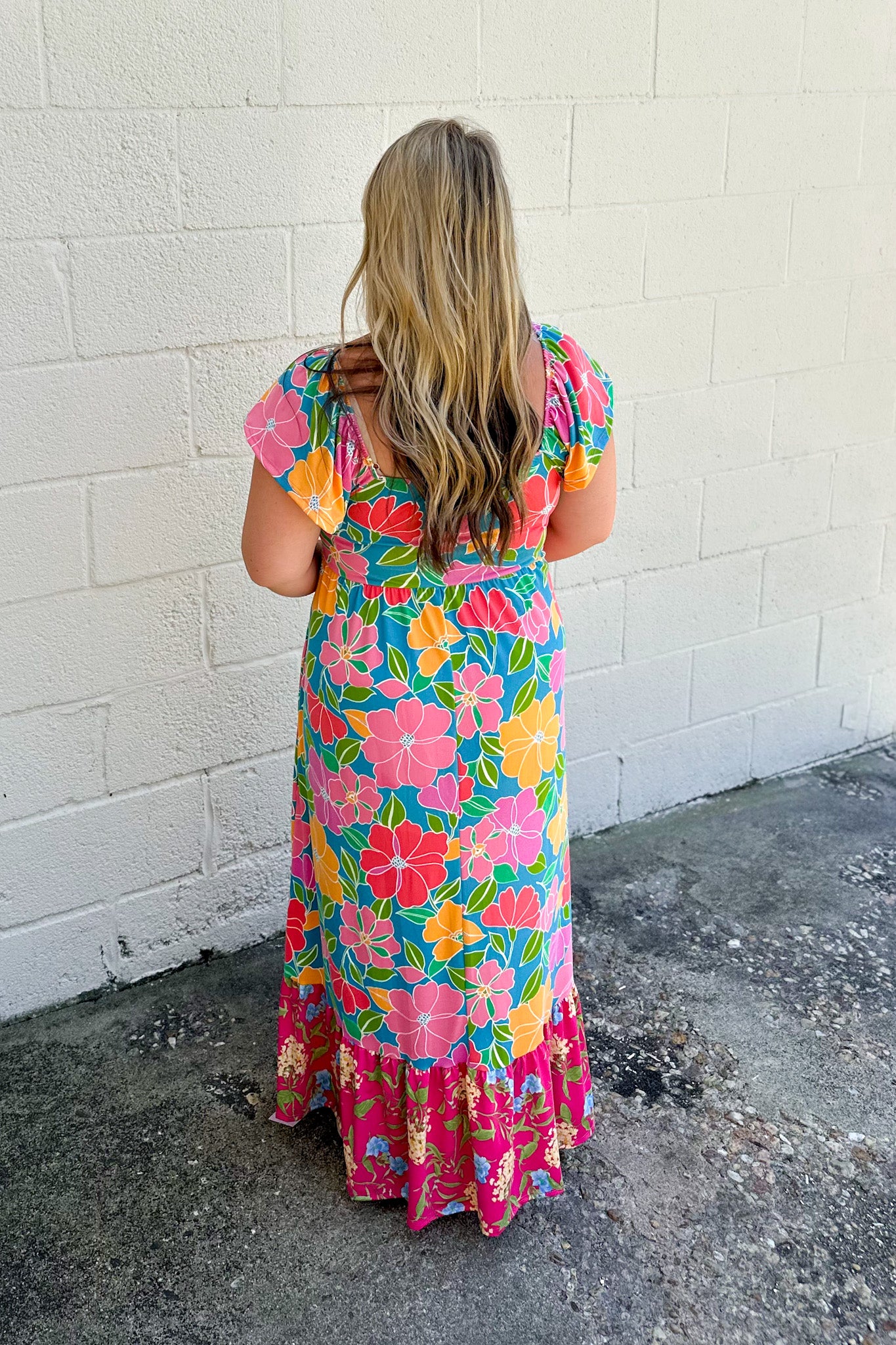 Vibrant Blooms Floral Maxi Dress