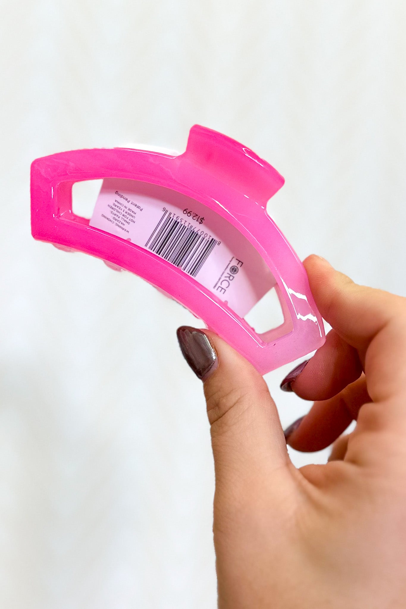 Teleties Medium Open Hair Clip, Pink Ombre