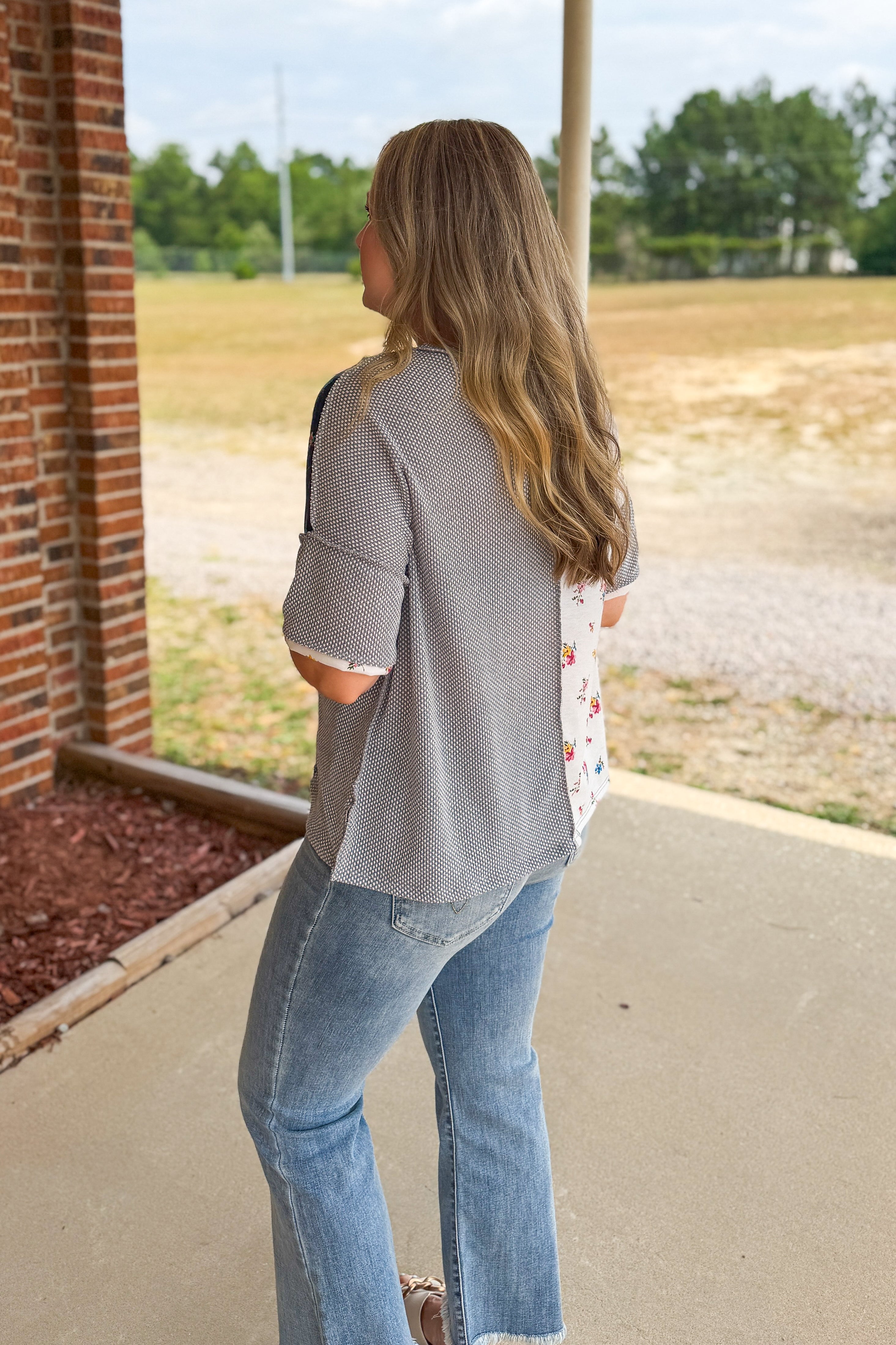 Midnight Garden Patchwork Top
