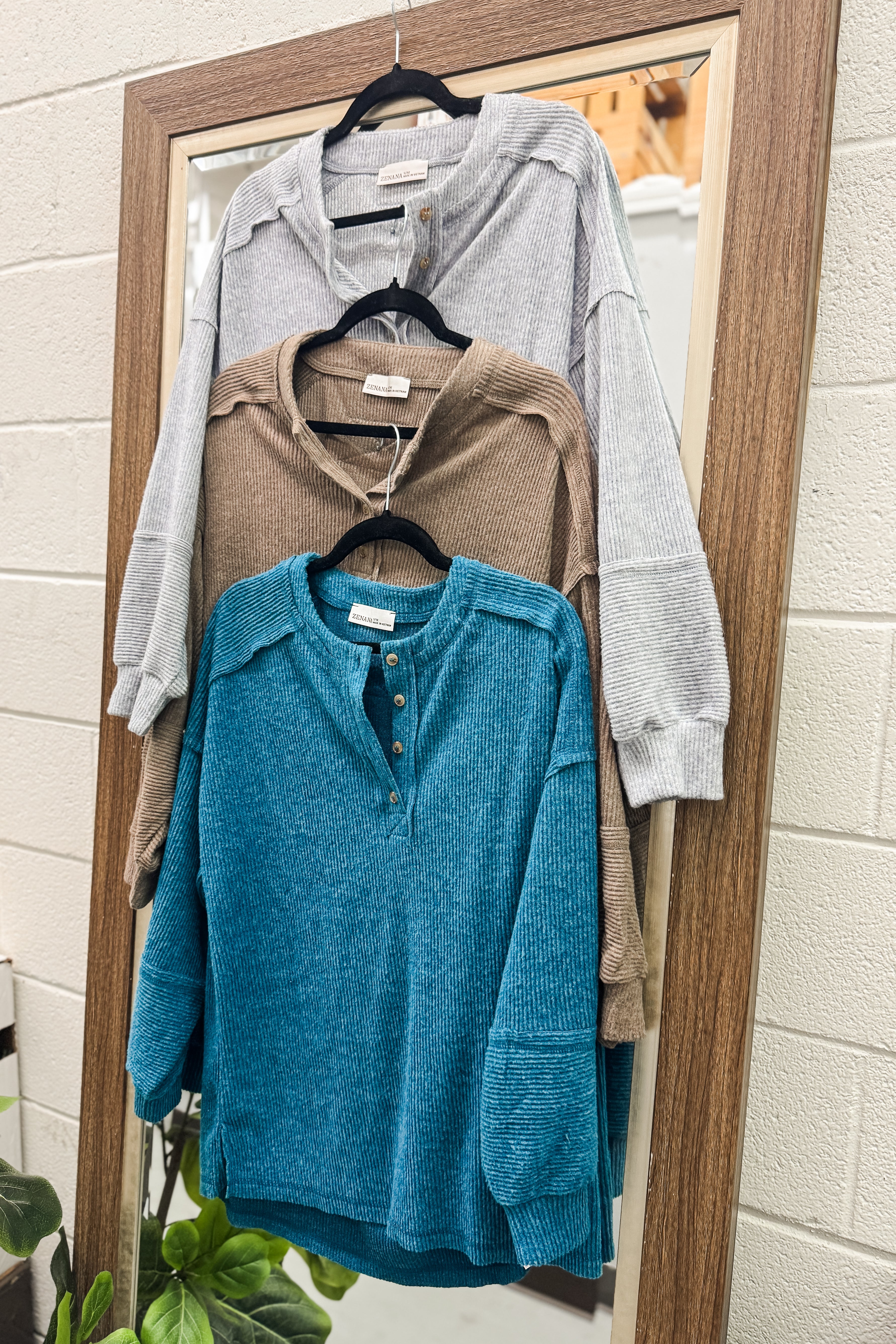 The Alexa Henley Top, Teal