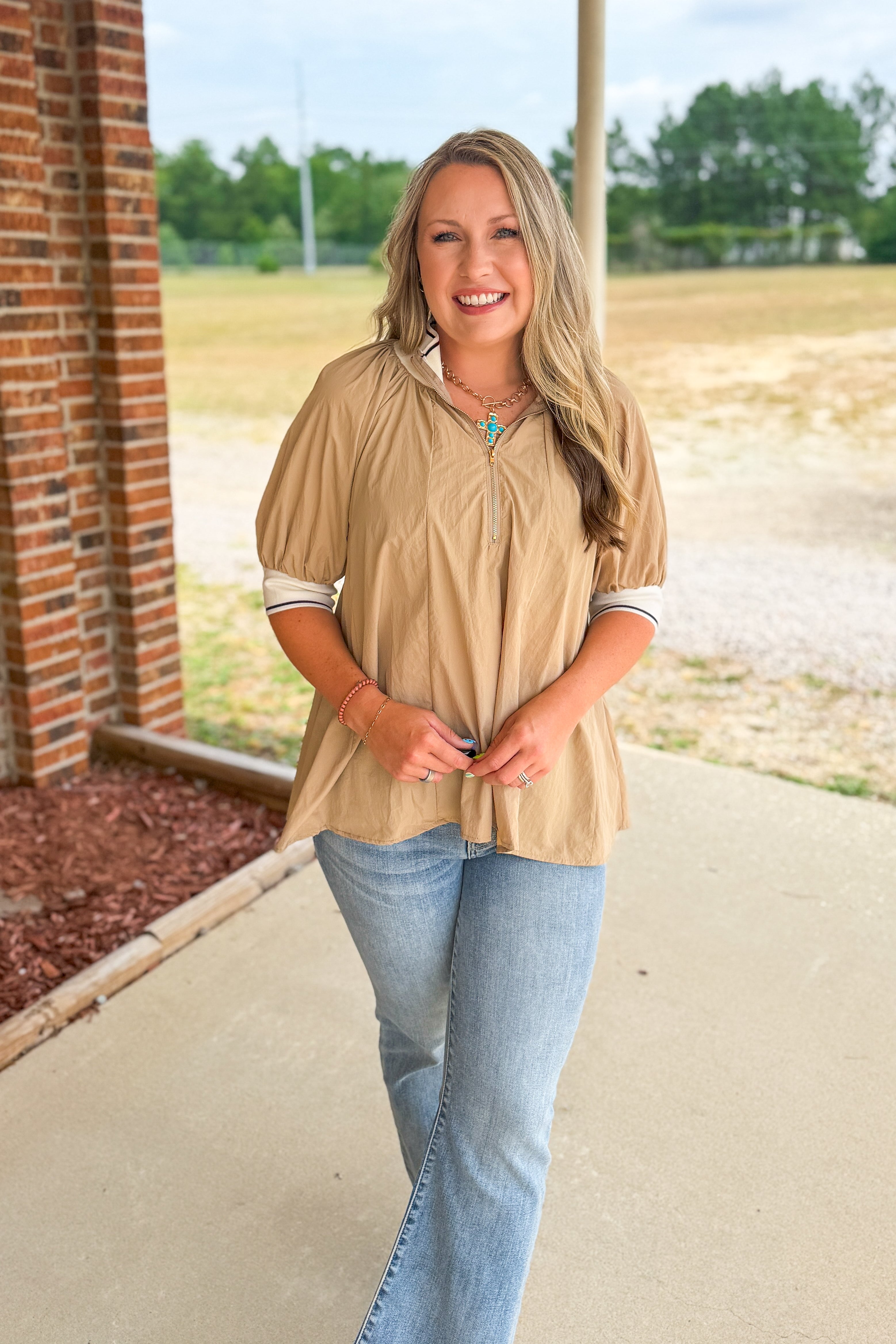 The Hampton Quarter Zip Top