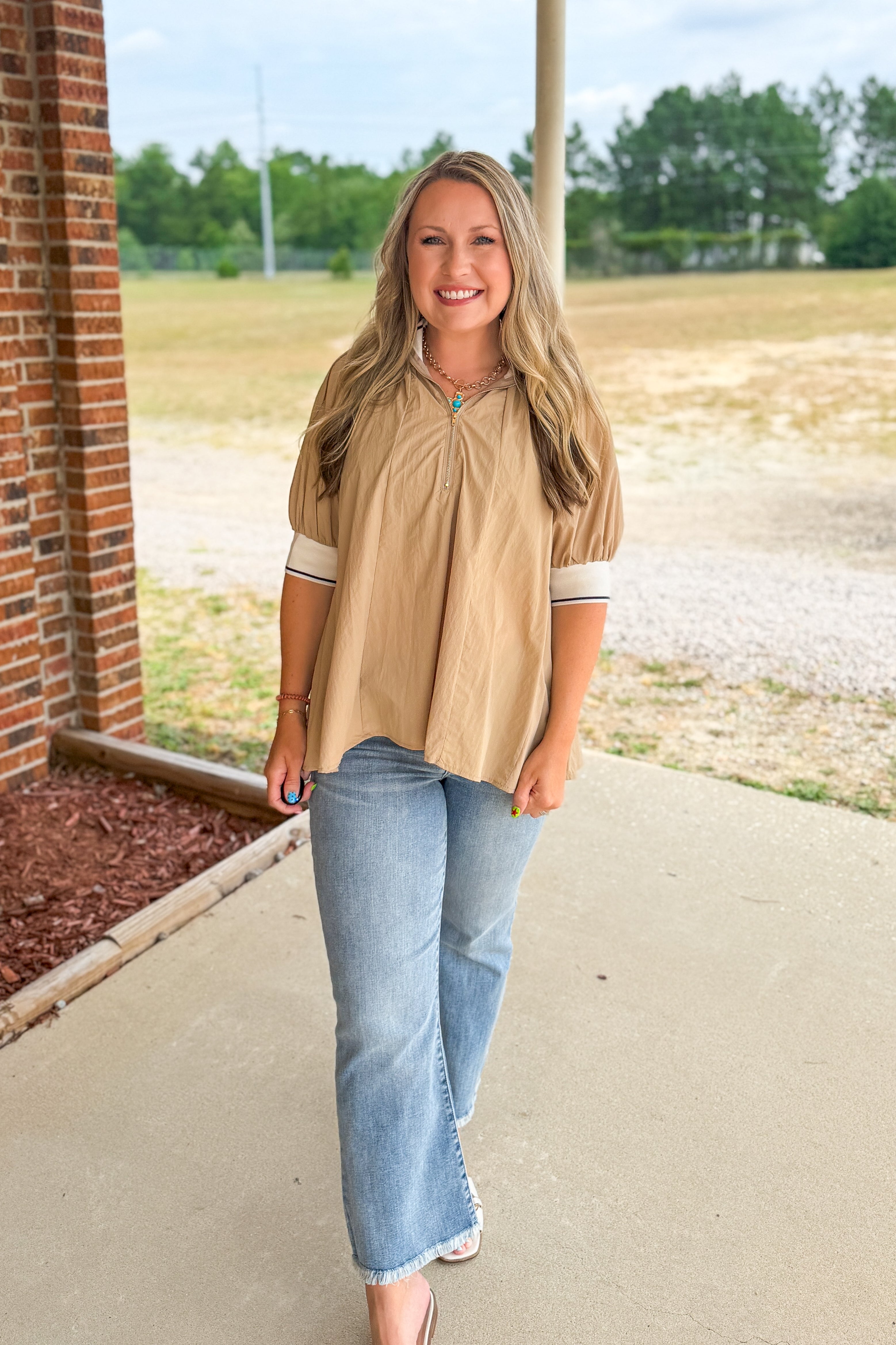 The Hampton Quarter Zip Top