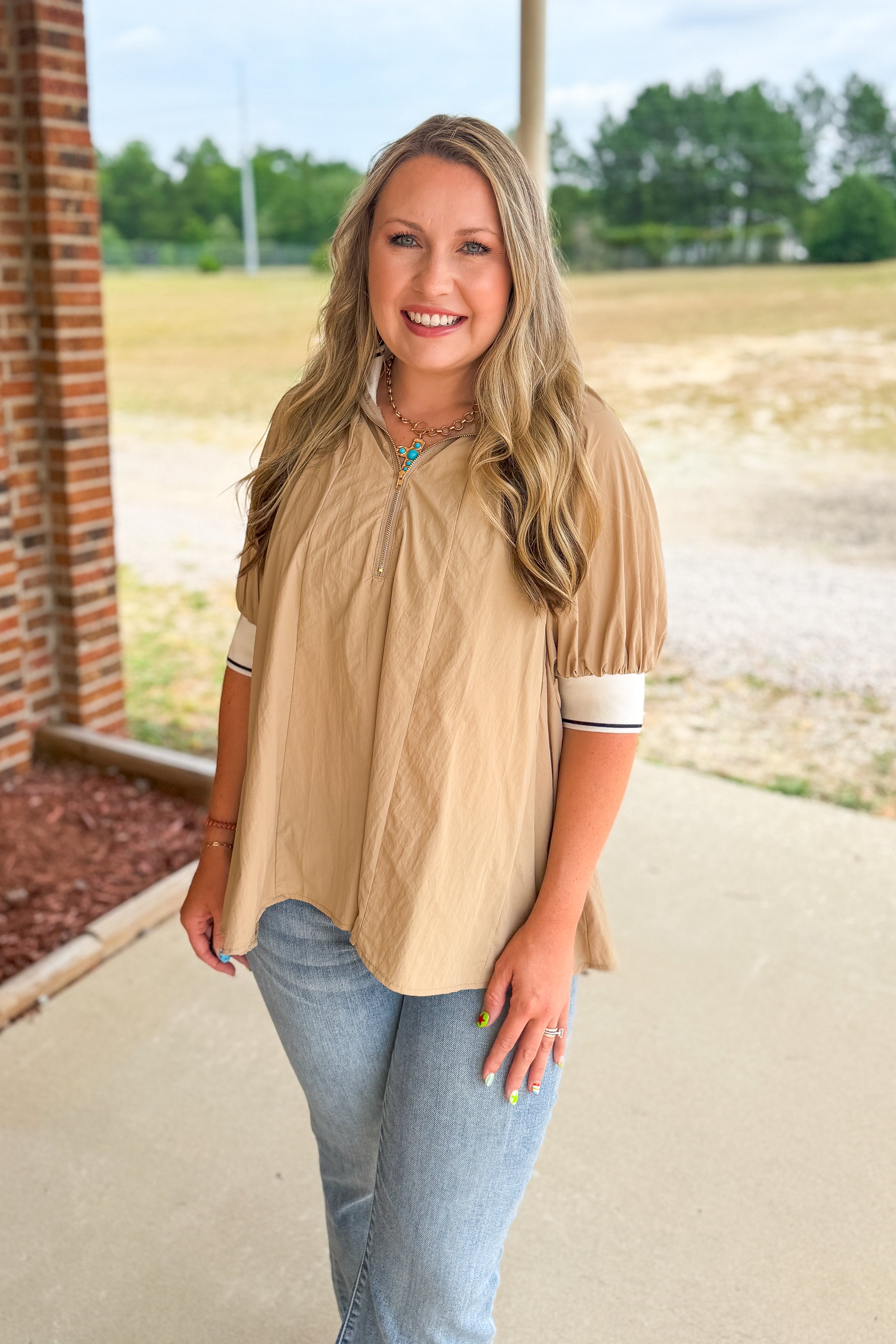 The Hampton Quarter Zip Top